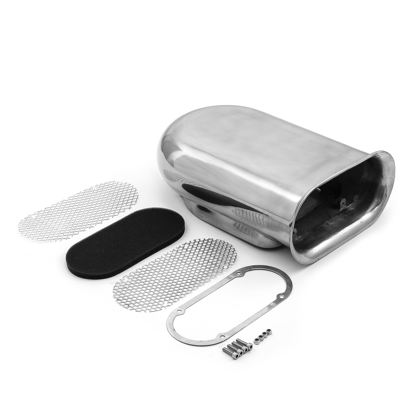 Speedmaster® PCE106.1003 Polished Aluminum Single Carburetor Hilborn Style Hood Scoop