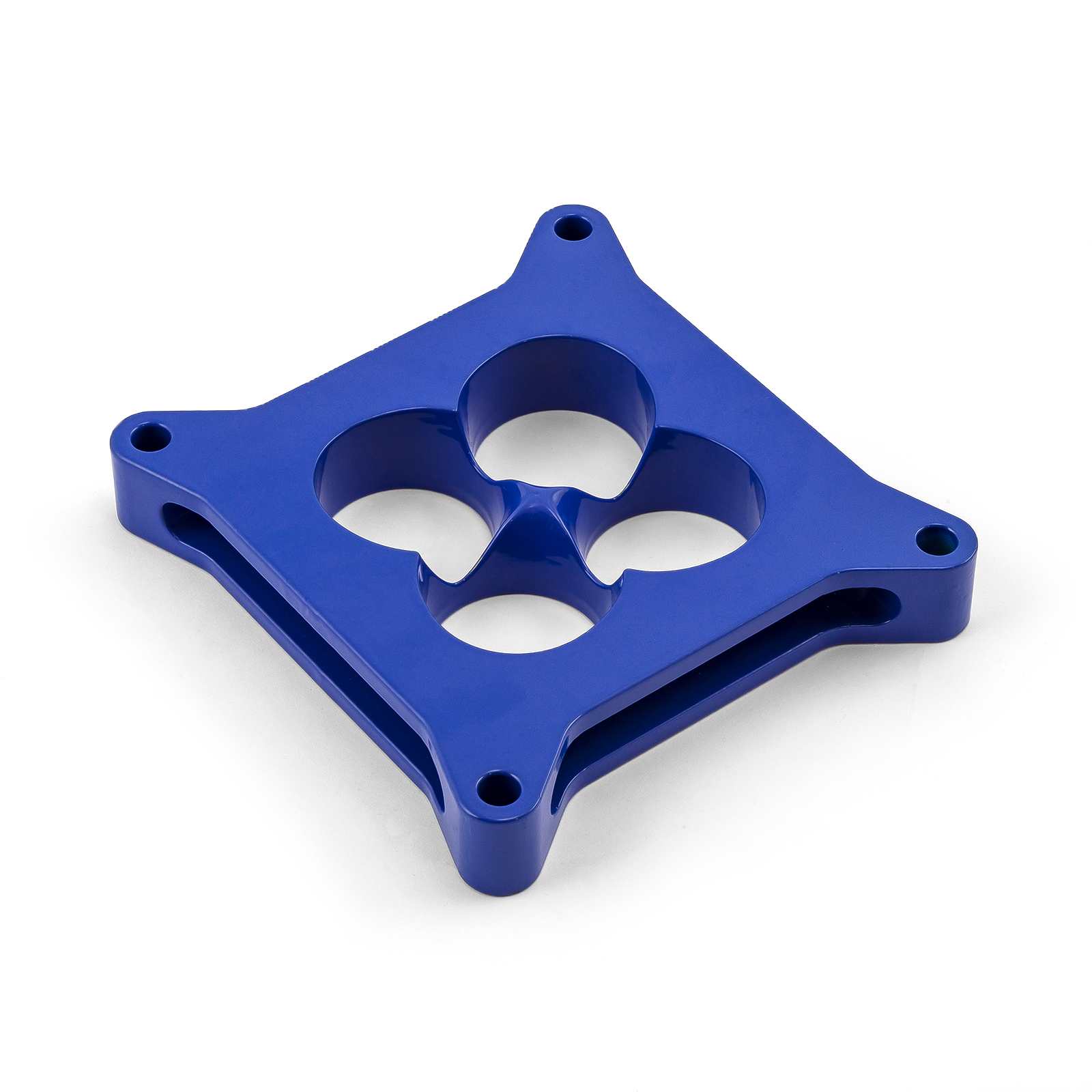 Speedmaster® PCE120.1008.03 1" Aluminum 4150 CNC Machined Carburetor Spacer Square Bore 4 Port - Blue