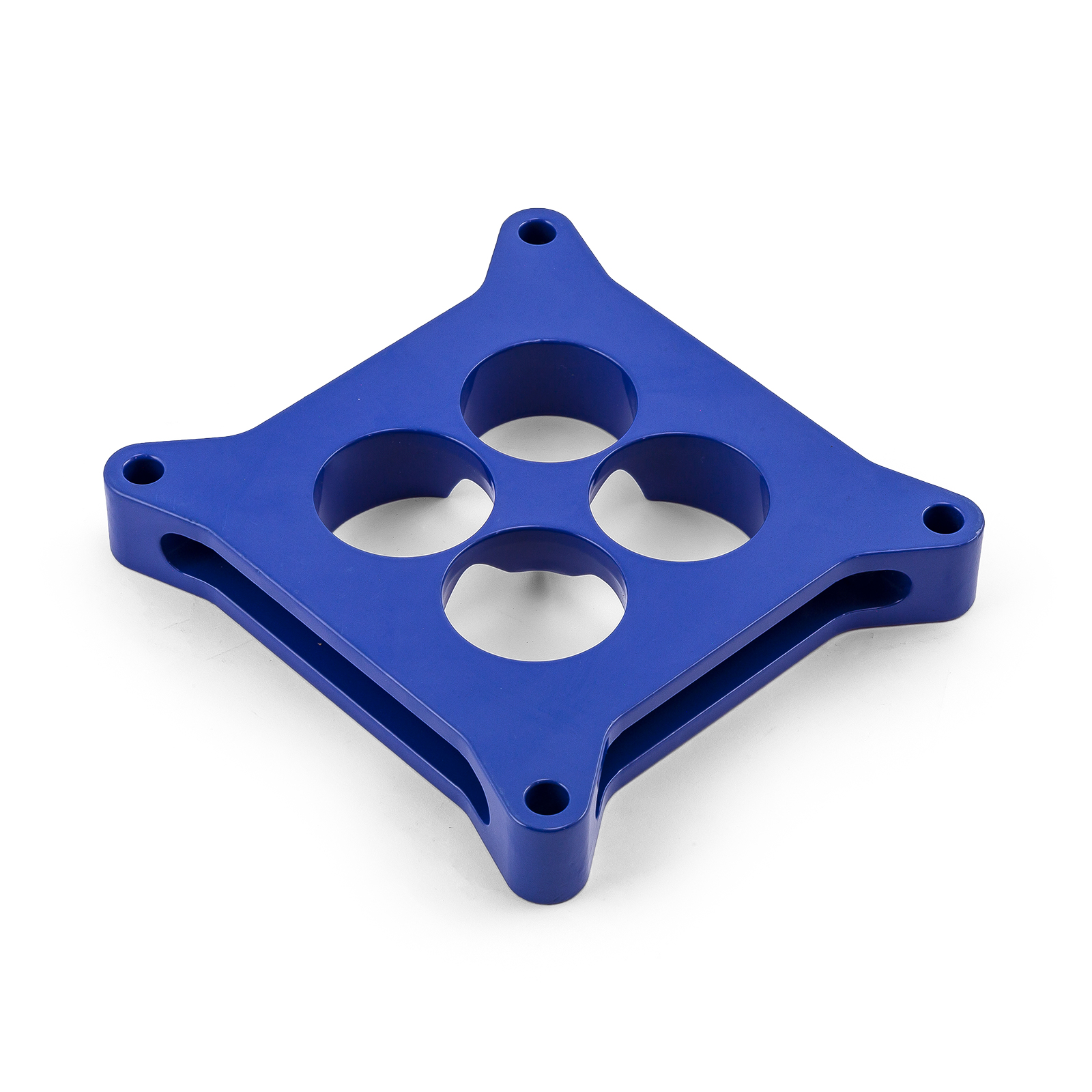 Speedmaster® PCE120.1008.03 1" Aluminum 4150 CNC Machined Carburetor Spacer Square Bore 4 Port - Blue