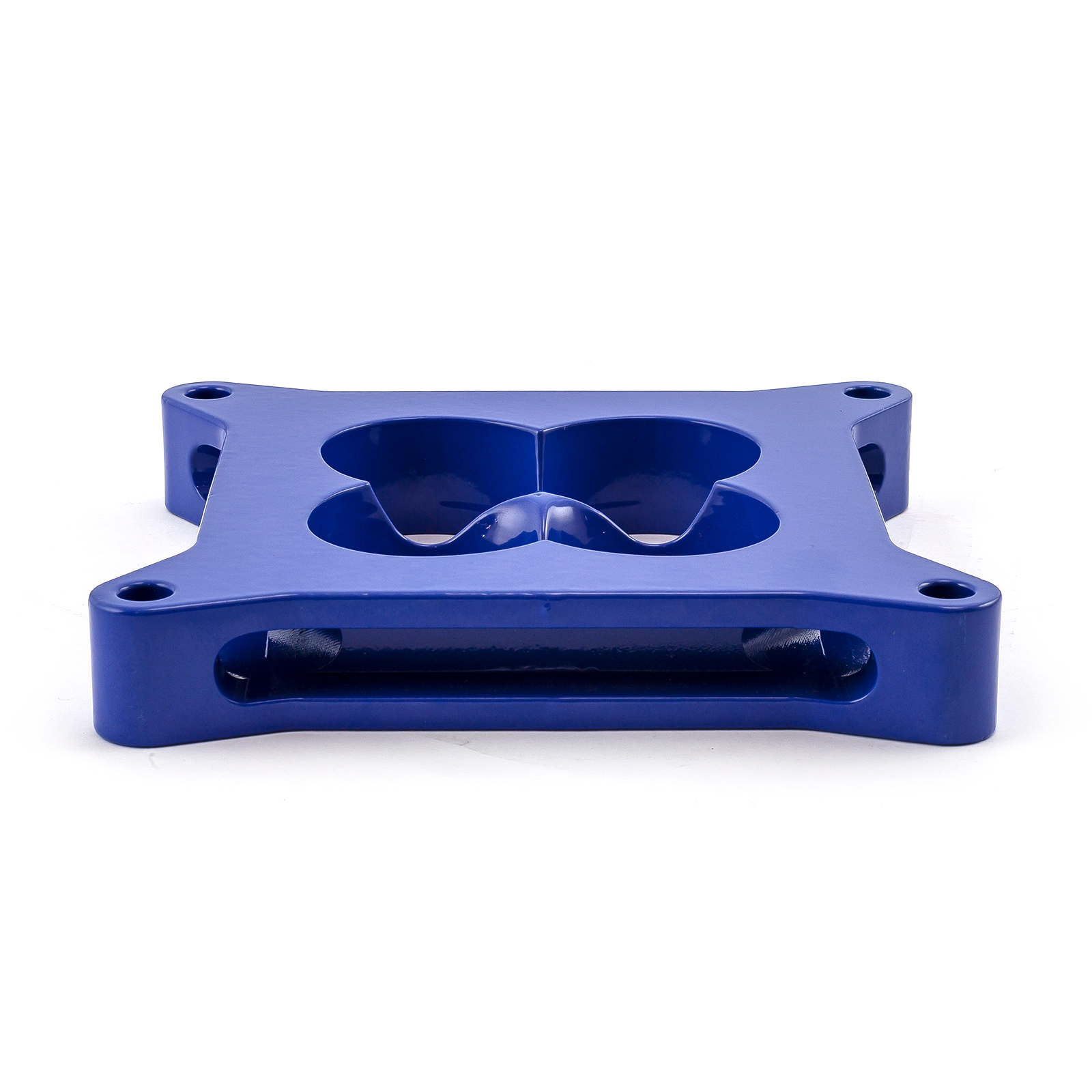 Speedmaster® PCE120.1008.03 1" Aluminum 4150 CNC Machined Carburetor Spacer Square Bore 4 Port - Blue