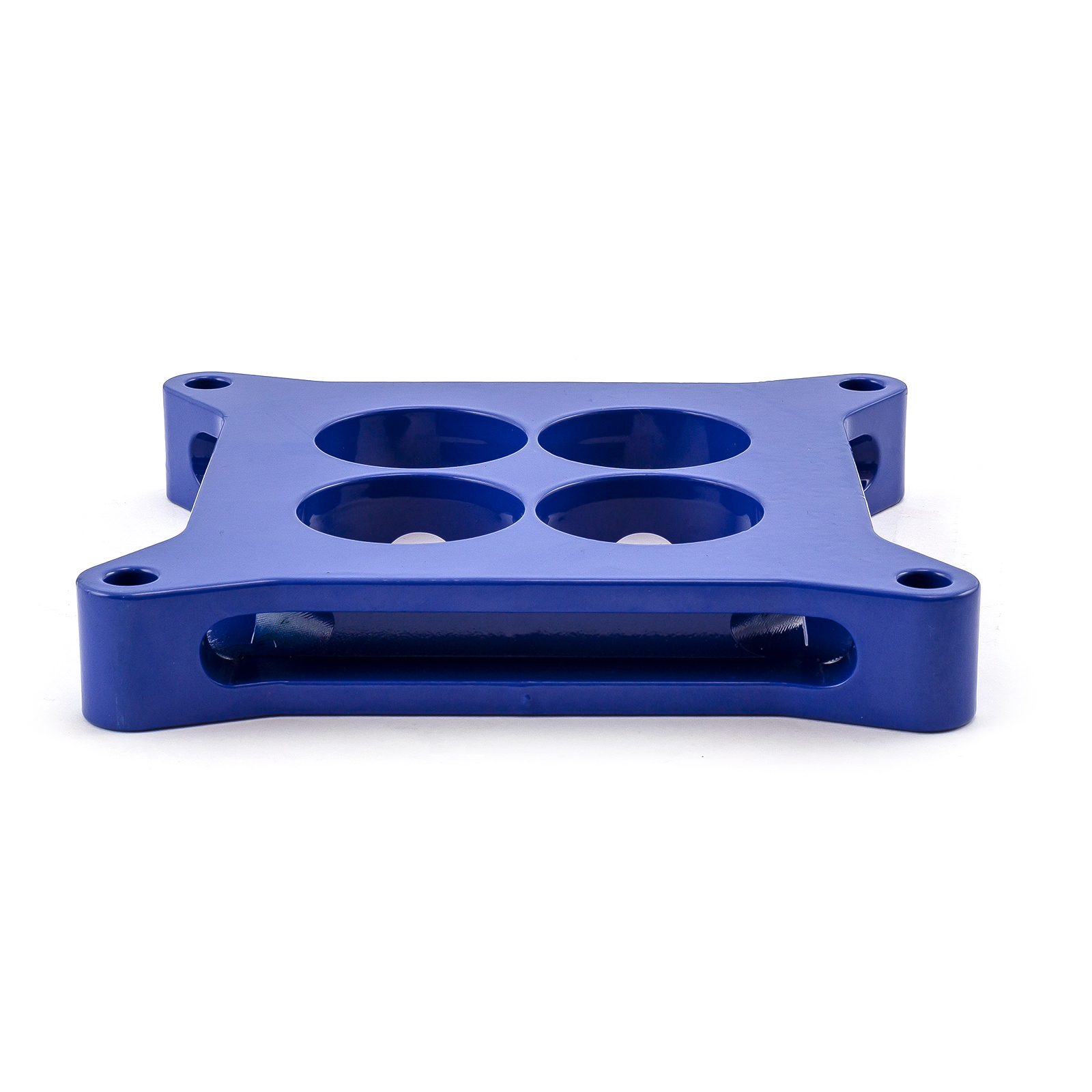 Speedmaster® PCE120.1008.03 1" Aluminum 4150 CNC Machined Carburetor Spacer Square Bore 4 Port - Blue