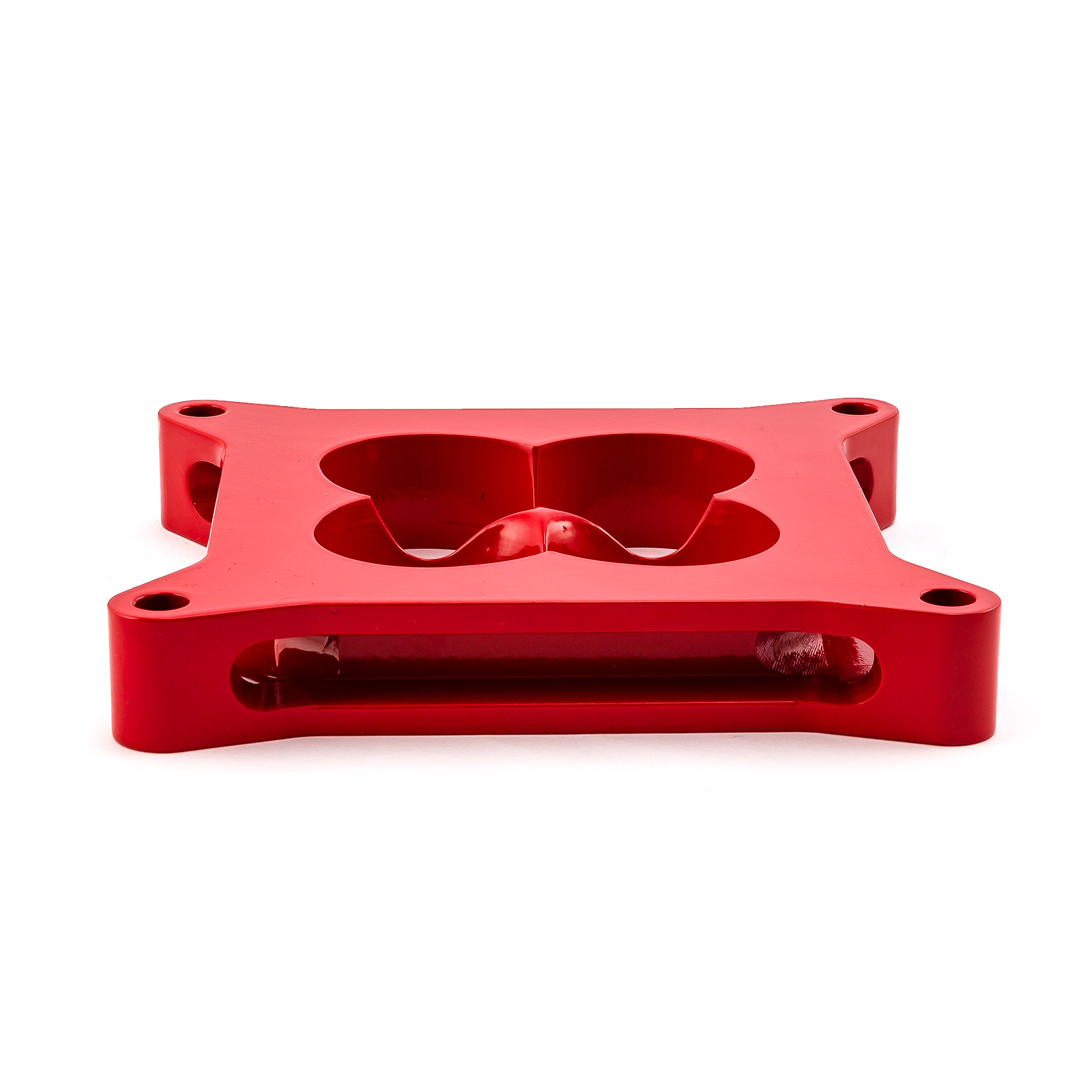 Speedmaster® PCE120.1008.04 1" Aluminum 4150 CNC Machined Carburetor Spacer Square Bore 4 Port - Red