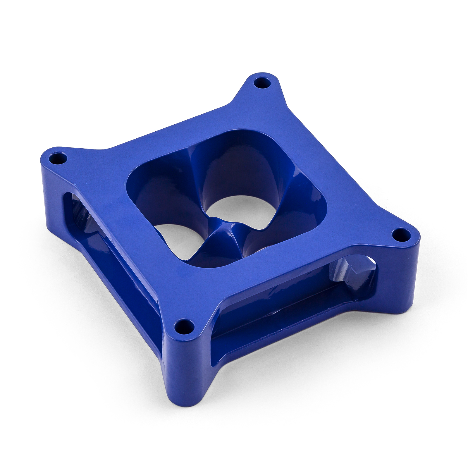 Speedmaster® PCE120.1009.03 2" Aluminum 4150 CNC Machined Carburetor Spacer Square Bore 4 Port - Blue