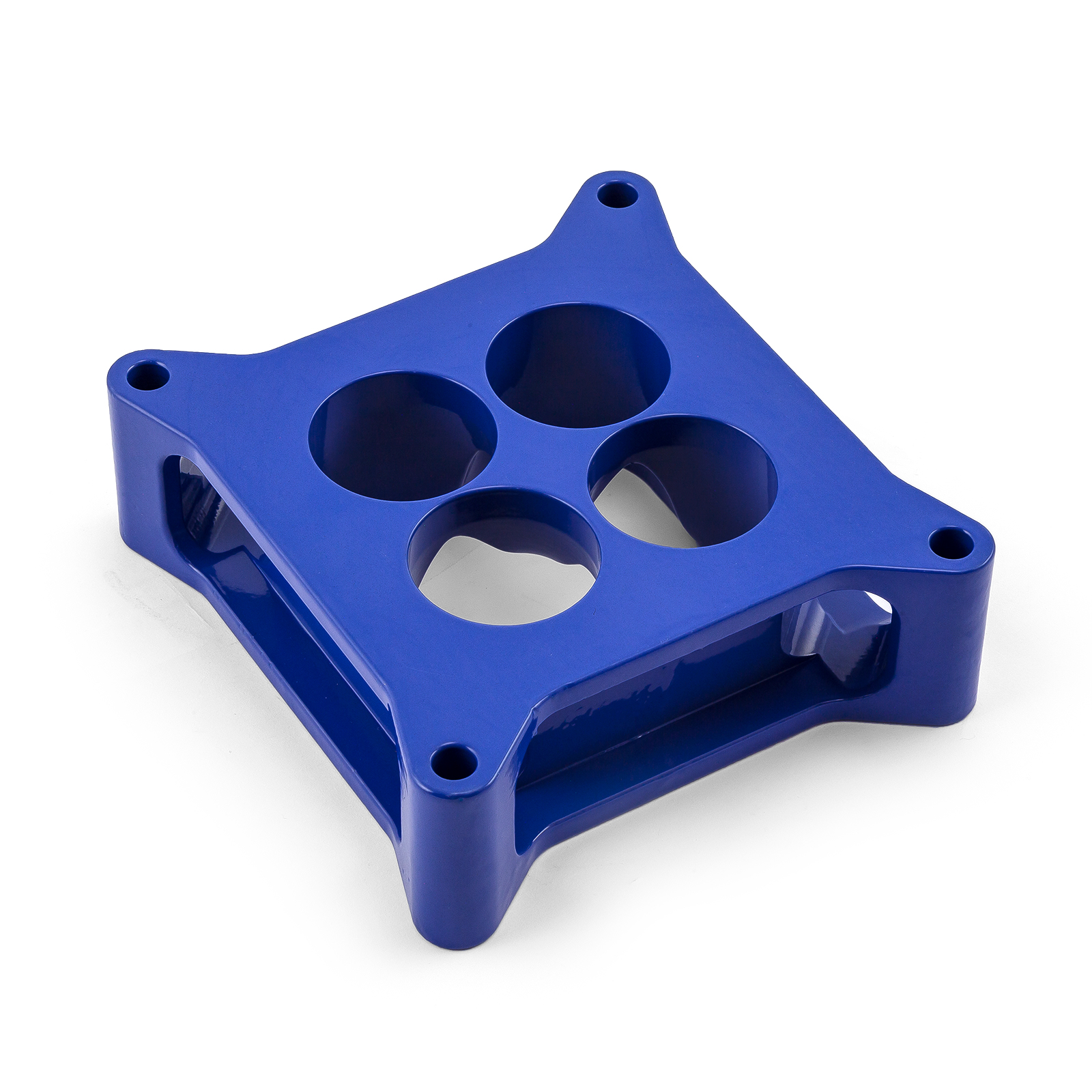 Speedmaster® PCE120.1009.03 2" Aluminum 4150 CNC Machined Carburetor Spacer Square Bore 4 Port - Blue