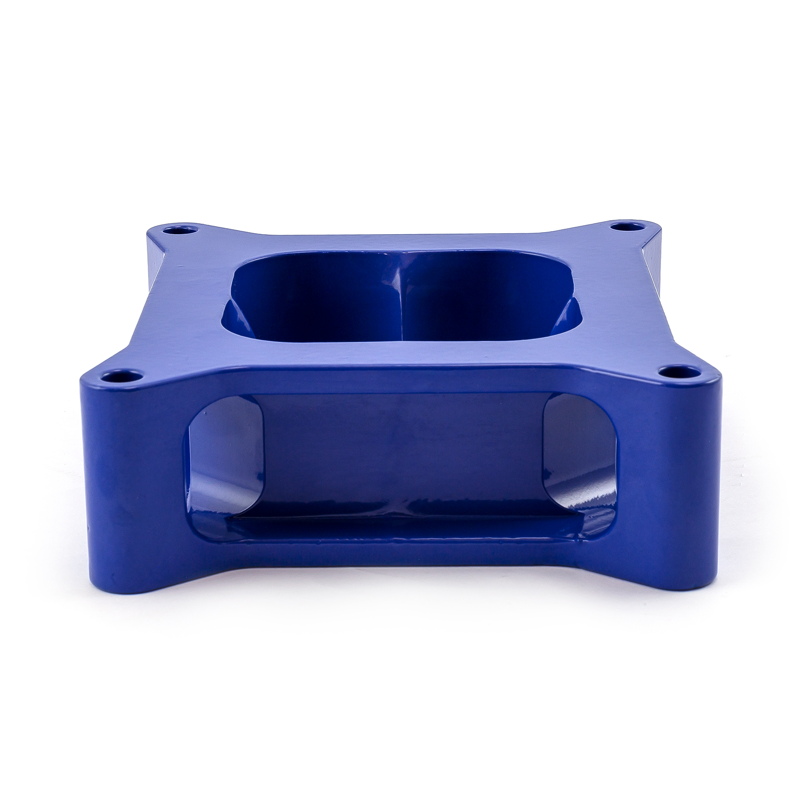 Speedmaster® PCE120.1009.03 2" Aluminum 4150 CNC Machined Carburetor Spacer Square Bore 4 Port - Blue