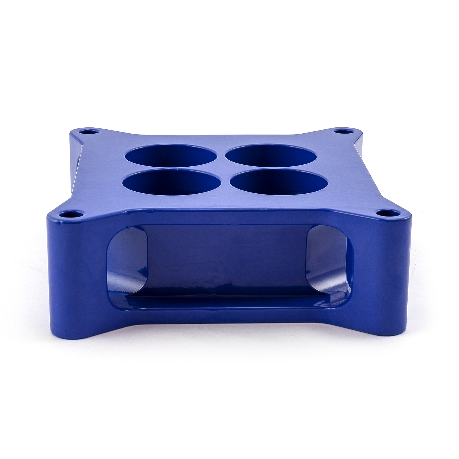 Speedmaster® PCE120.1009.03 2" Aluminum 4150 CNC Machined Carburetor Spacer Square Bore 4 Port - Blue
