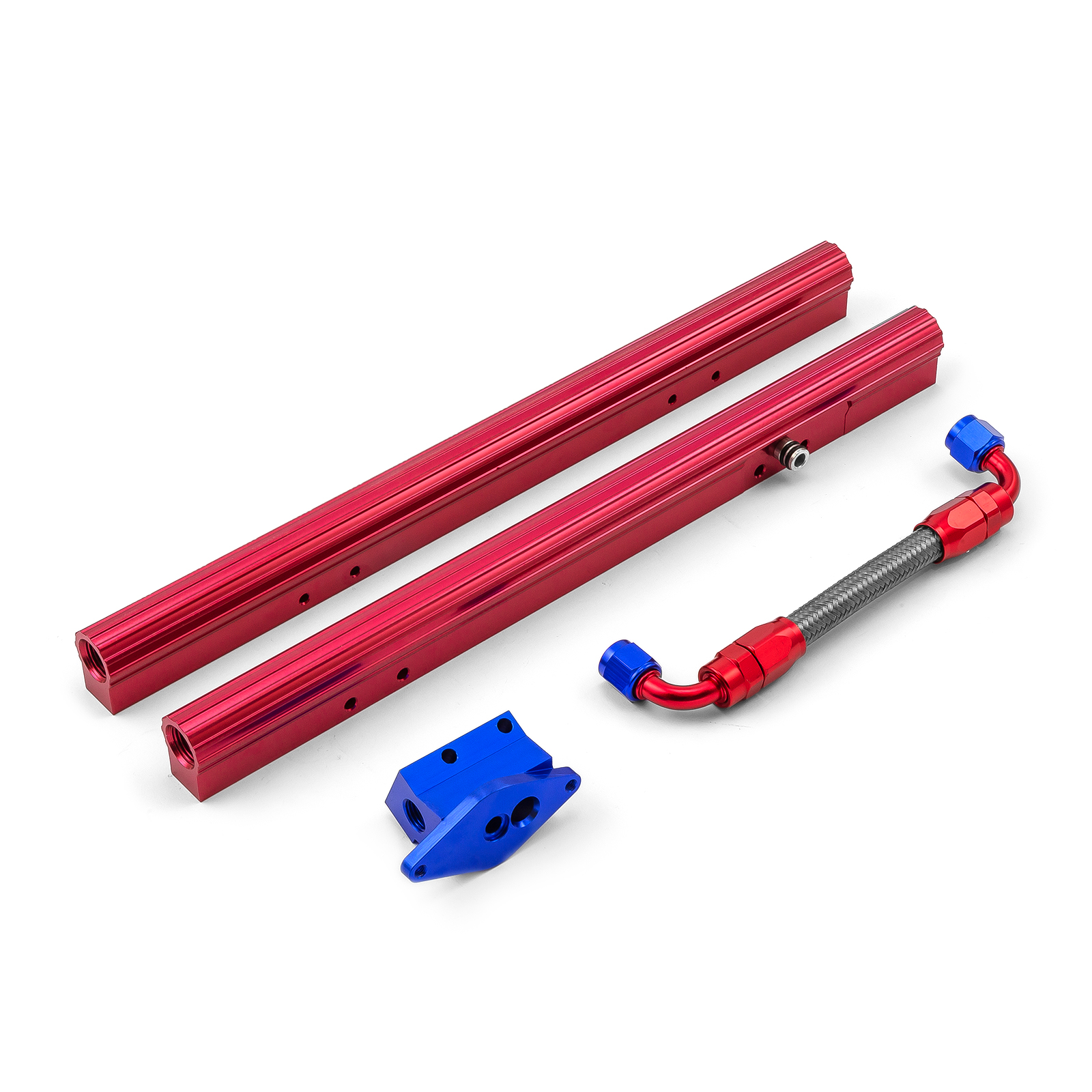 Speedmaster® PCE137.1009 Ford 302 351 5.0L 5.7L Billet Aluminum Fuel Injector Rail Kit (OEM Angled)