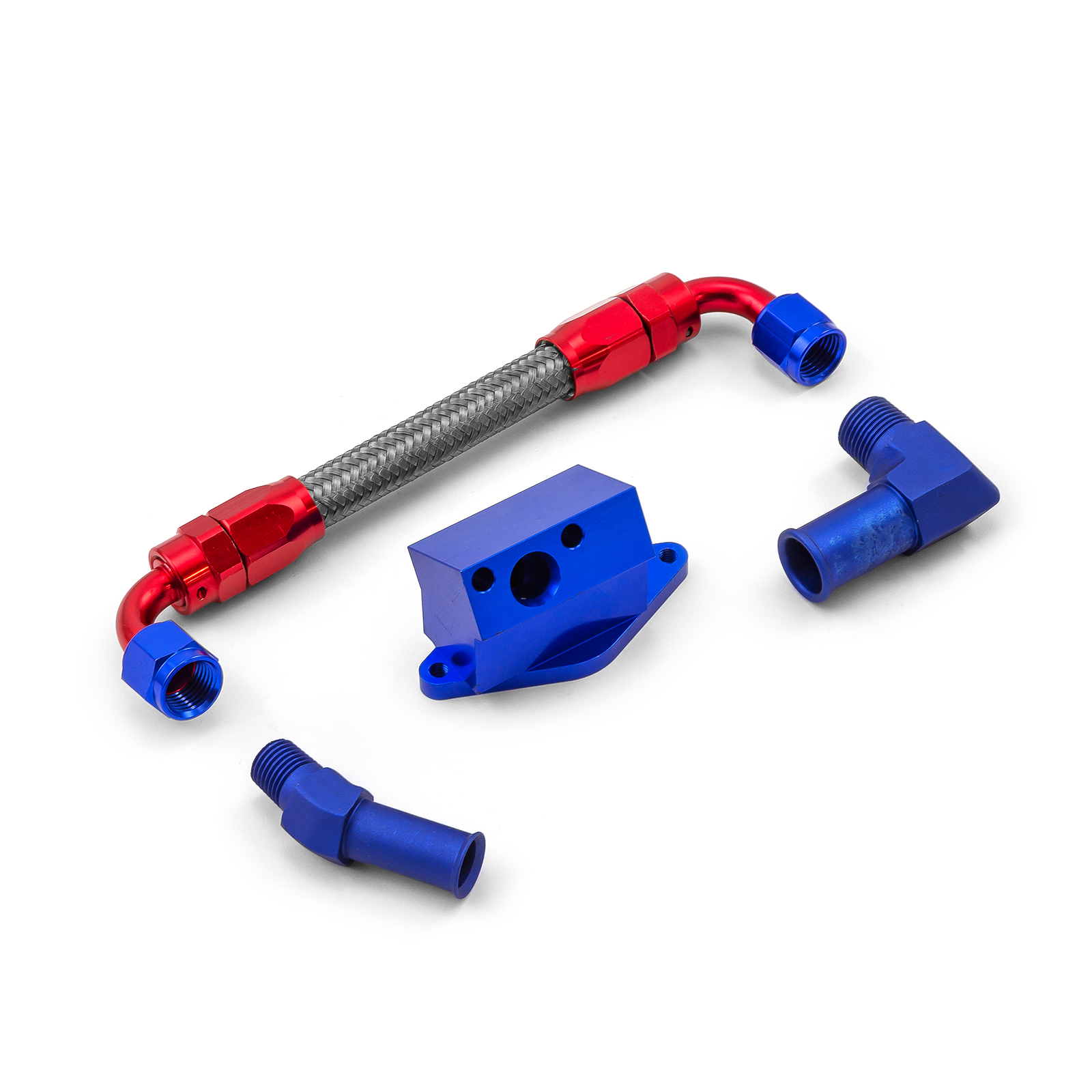 Speedmaster® PCE137.1009 Ford 302 351 5.0L 5.7L Billet Aluminum Fuel Injector Rail Kit (OEM Angled)