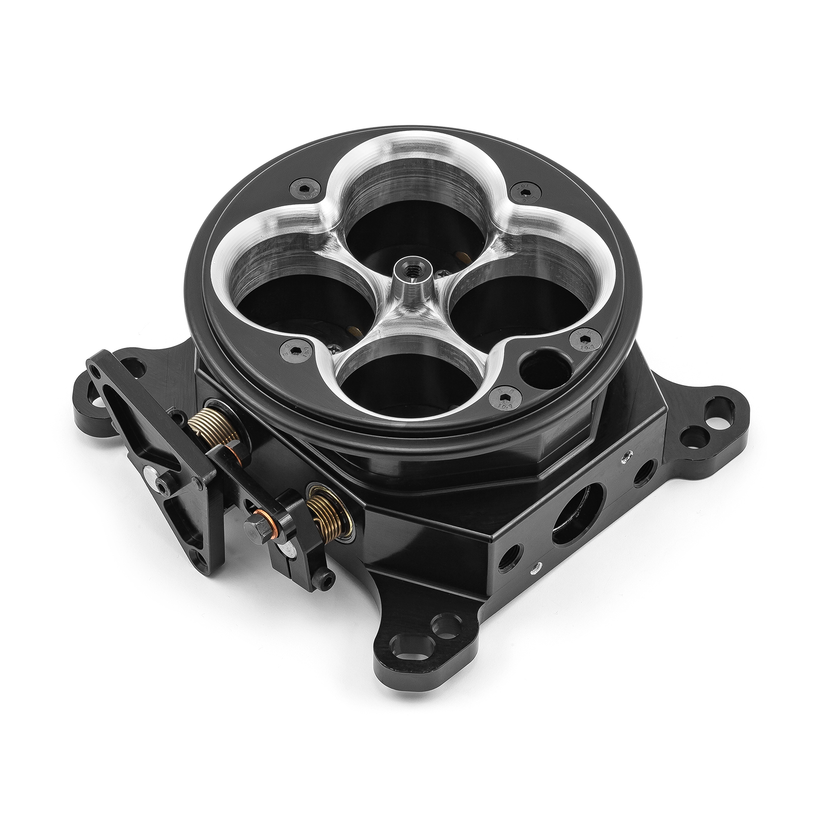 Speedmaster® PCE138.1014.01 1200 Cfm 4 Barrel 4150 Billet CNC Machined Throttle Body - Black