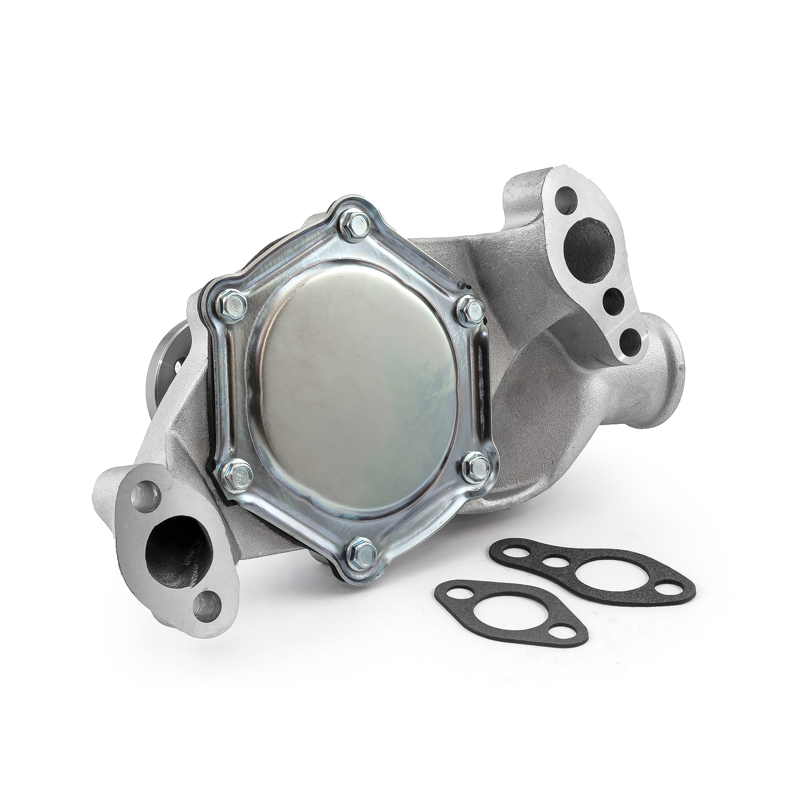 Speedmaster® PCE195.1001.01 Chevy SBC 350 High Volume Aluminum Short Water Pump w/o Heater Port [Satin]