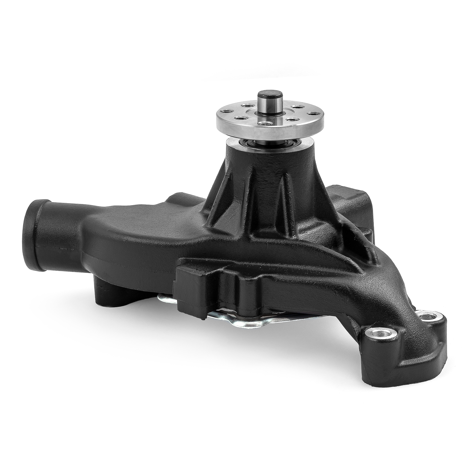 Speedmaster® PCE195.1083.02 Chevy SBC 350 High Volume Aluminum Short Water Pump with Heater Port [Black]