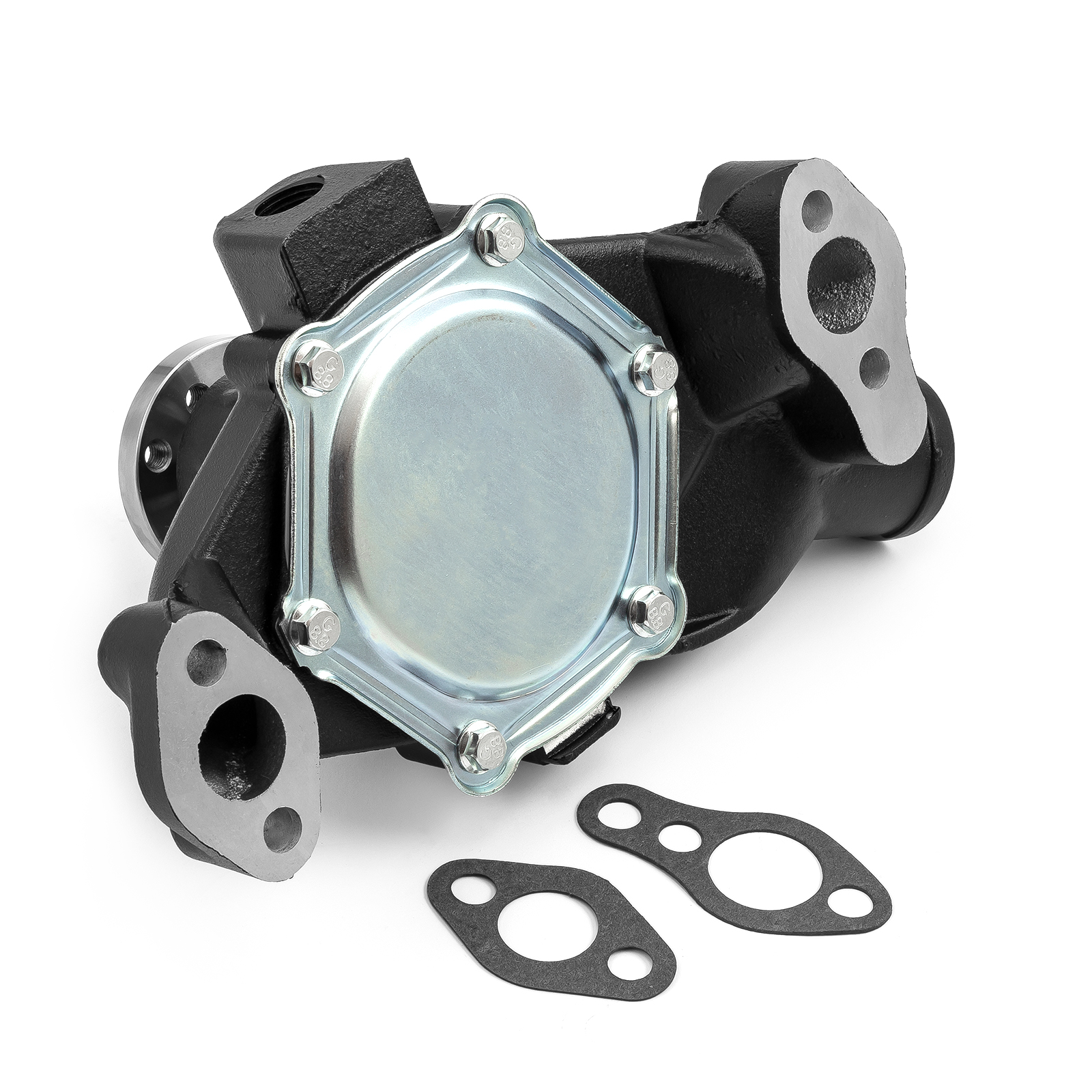 Speedmaster® PCE195.1083.02 Chevy SBC 350 High Volume Aluminum Short Water Pump with Heater Port [Black]