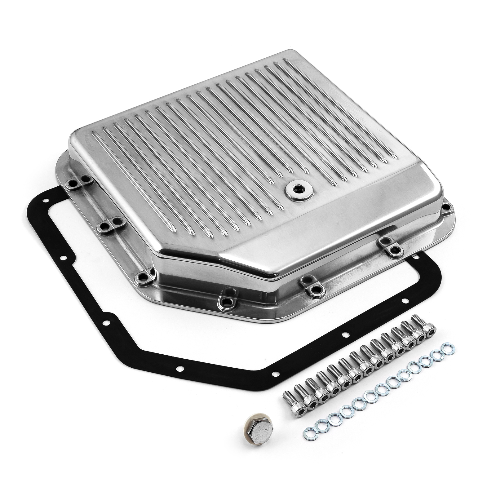 Speedmaster® PCE221.1004 Turbo TH350 Finned Aluminum Transmission Oil Pan Set Polished
