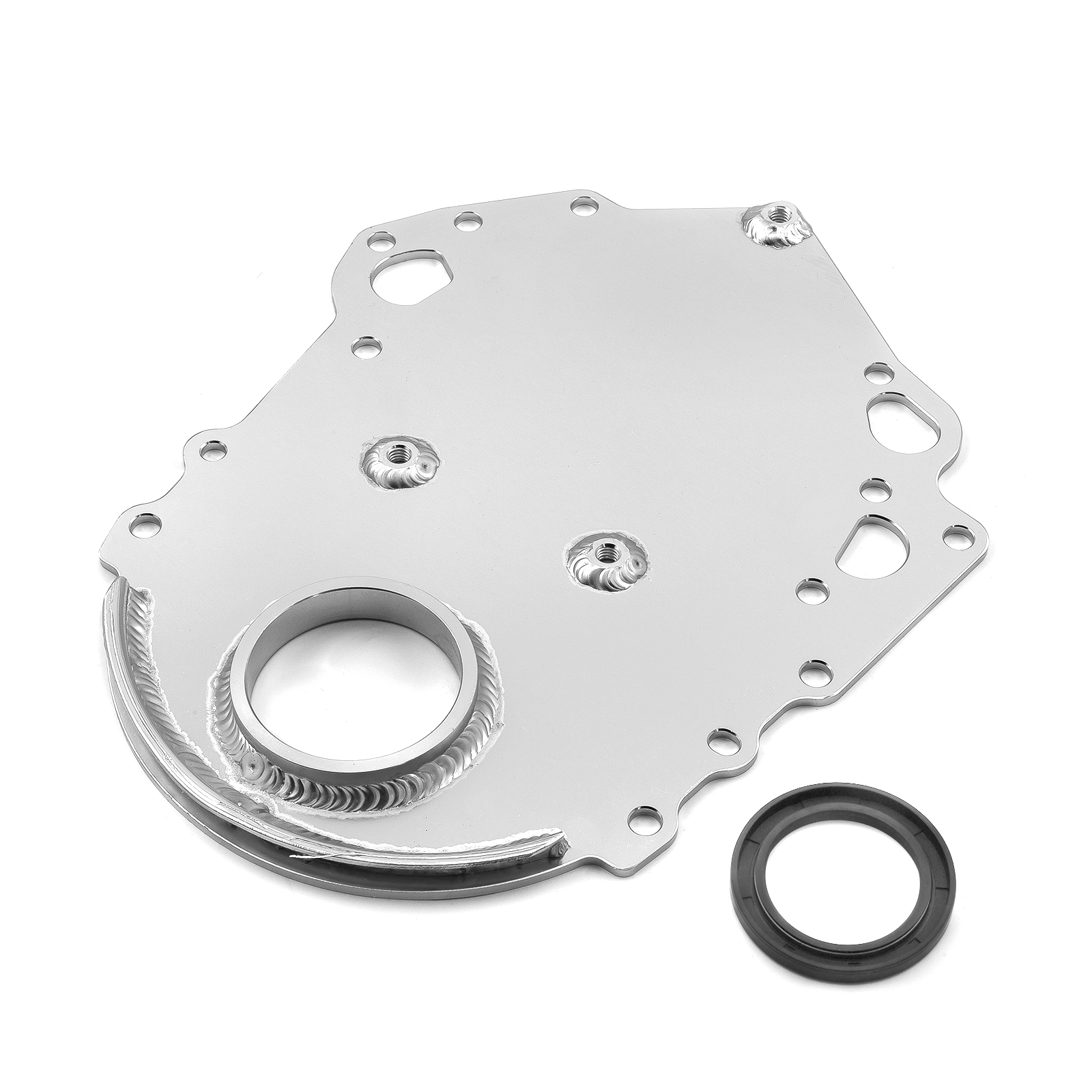 Speedmaster® PCE265.1055 Ford 302 351C Cleveland Silver Aluminum Timing Cover with Seal
