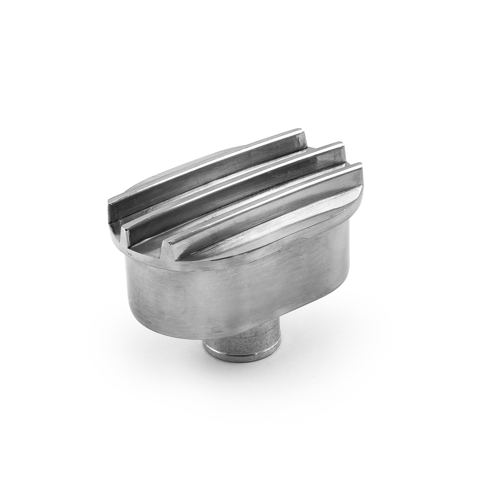 Speedmaster® PCE309.1021 Nostalgic Finned Valve Cover Aluminum Breather Billet Cap (Push In)