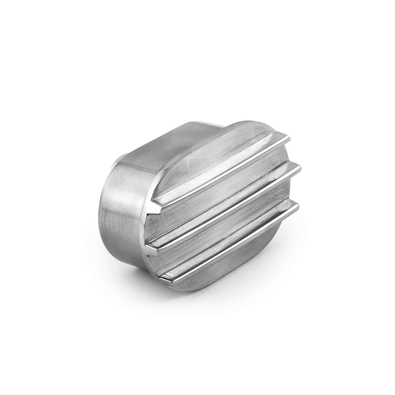 Speedmaster® PCE309.1021 Nostalgic Finned Valve Cover Aluminum Breather Billet Cap (Push In)