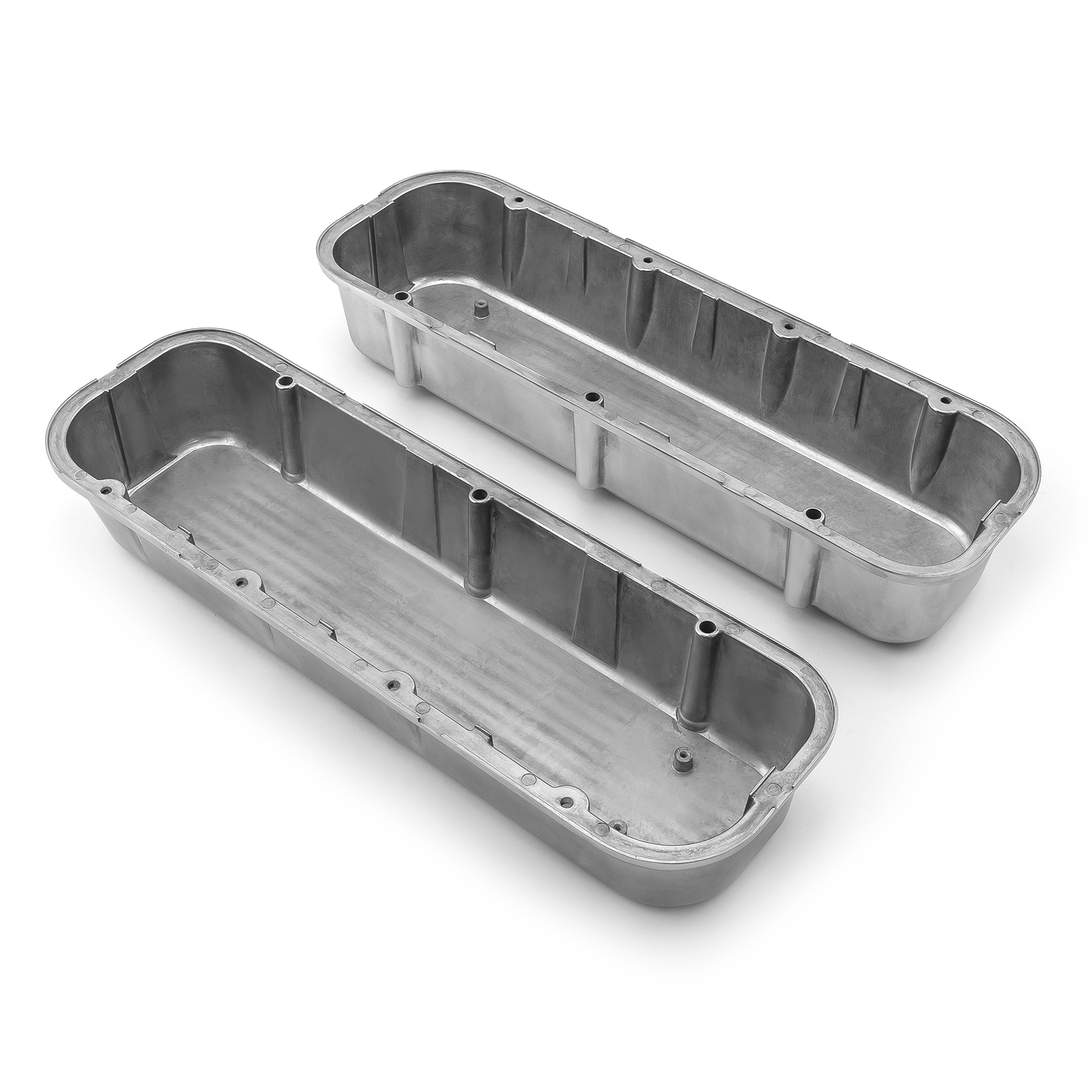 Speedmaster® PCE314.1027.02 Chevy BBC 454 Nostalgic Finned Aluminum Valve Covers - Tall w/o Hole