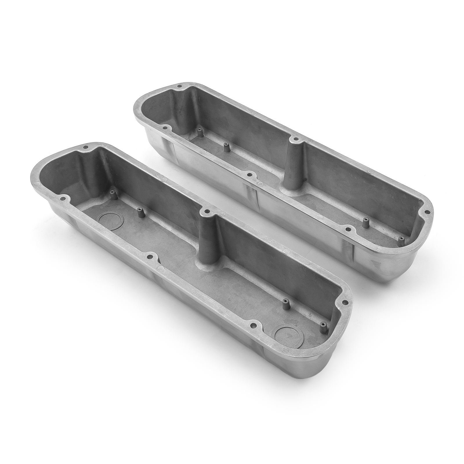 Speedmaster® PCE314.1031.03 Ford SB 289 302 351 Windsor Nostalgic Finned Aluminum Valve Covers Tall w/o Hole