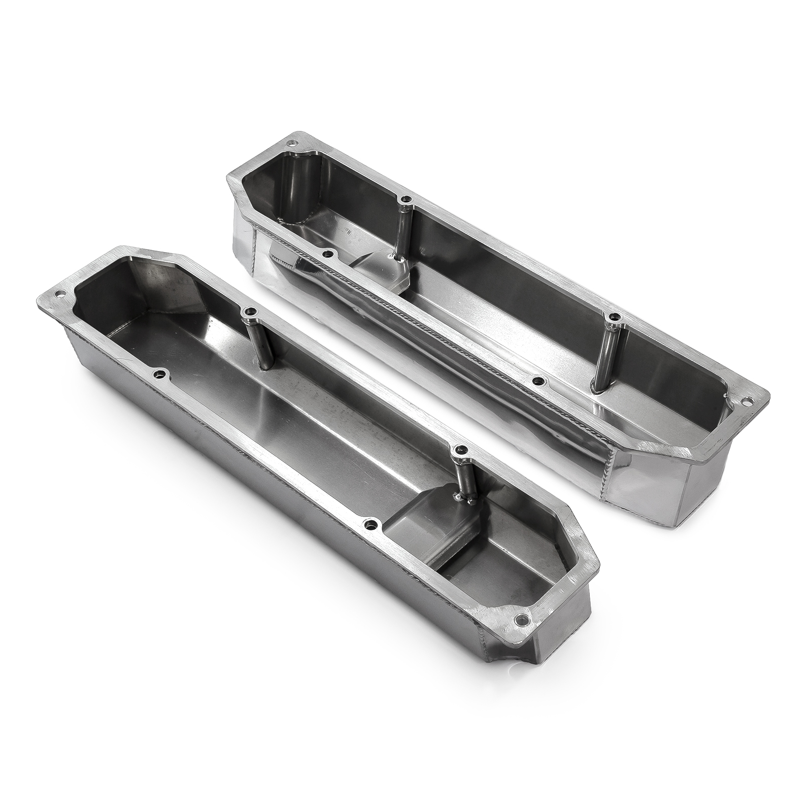 Speedmaster® PCE314.1128.02 Mopar Chrysler BB 383 440 Polished Fabricated Valve Covers - Tall w/ Hole