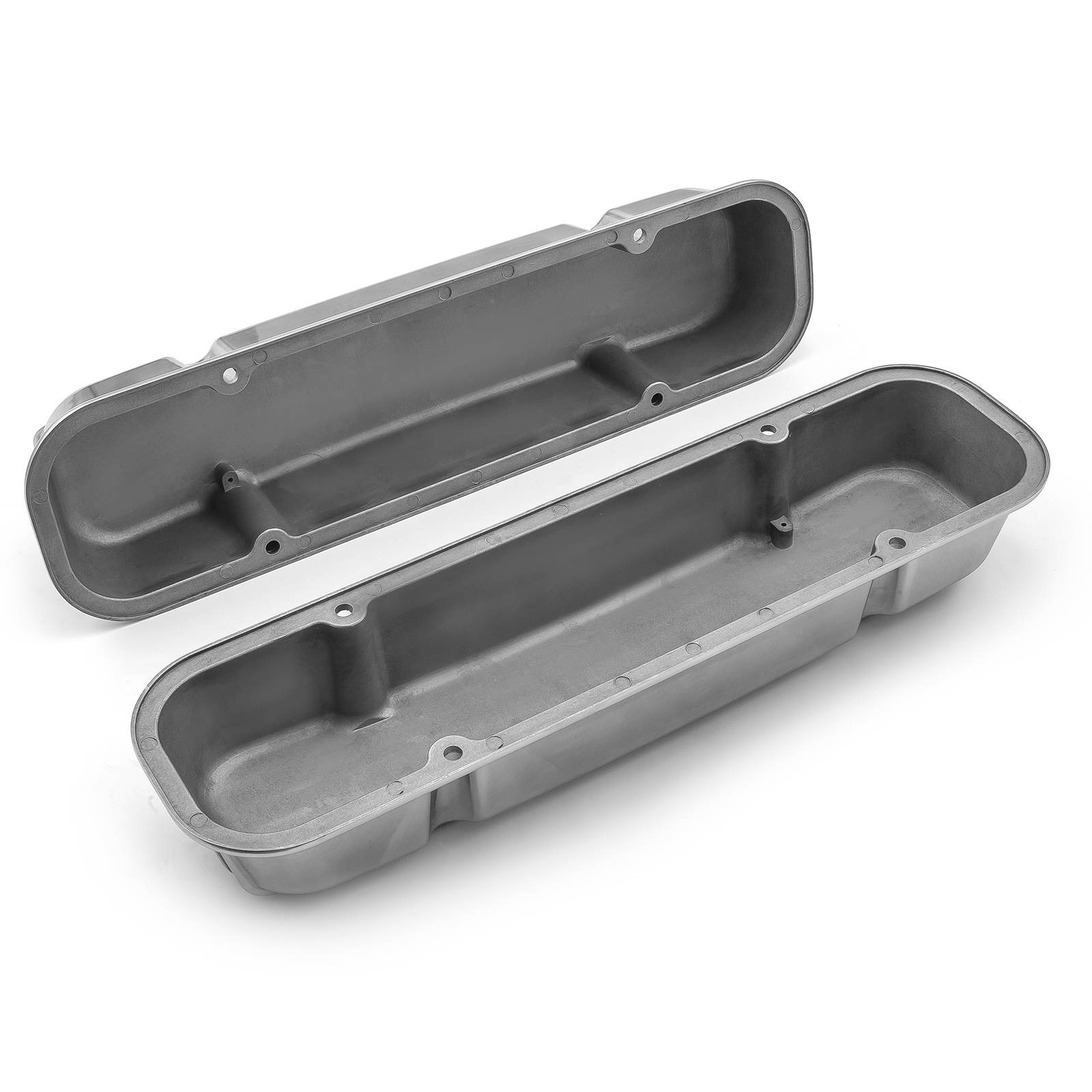 Speedmaster® PCE314.1163 Pontiac 326 400 455 Polished Nostalgic Finned Aluminum Valve Covers w/o Hole