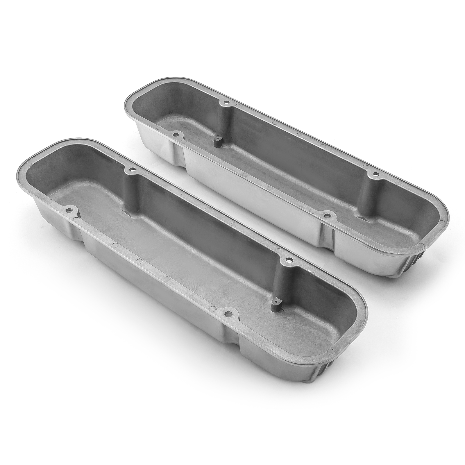 Speedmaster® PCE314.1163 Pontiac 326 400 455 Polished Nostalgic Finned Aluminum Valve Covers w/o Hole