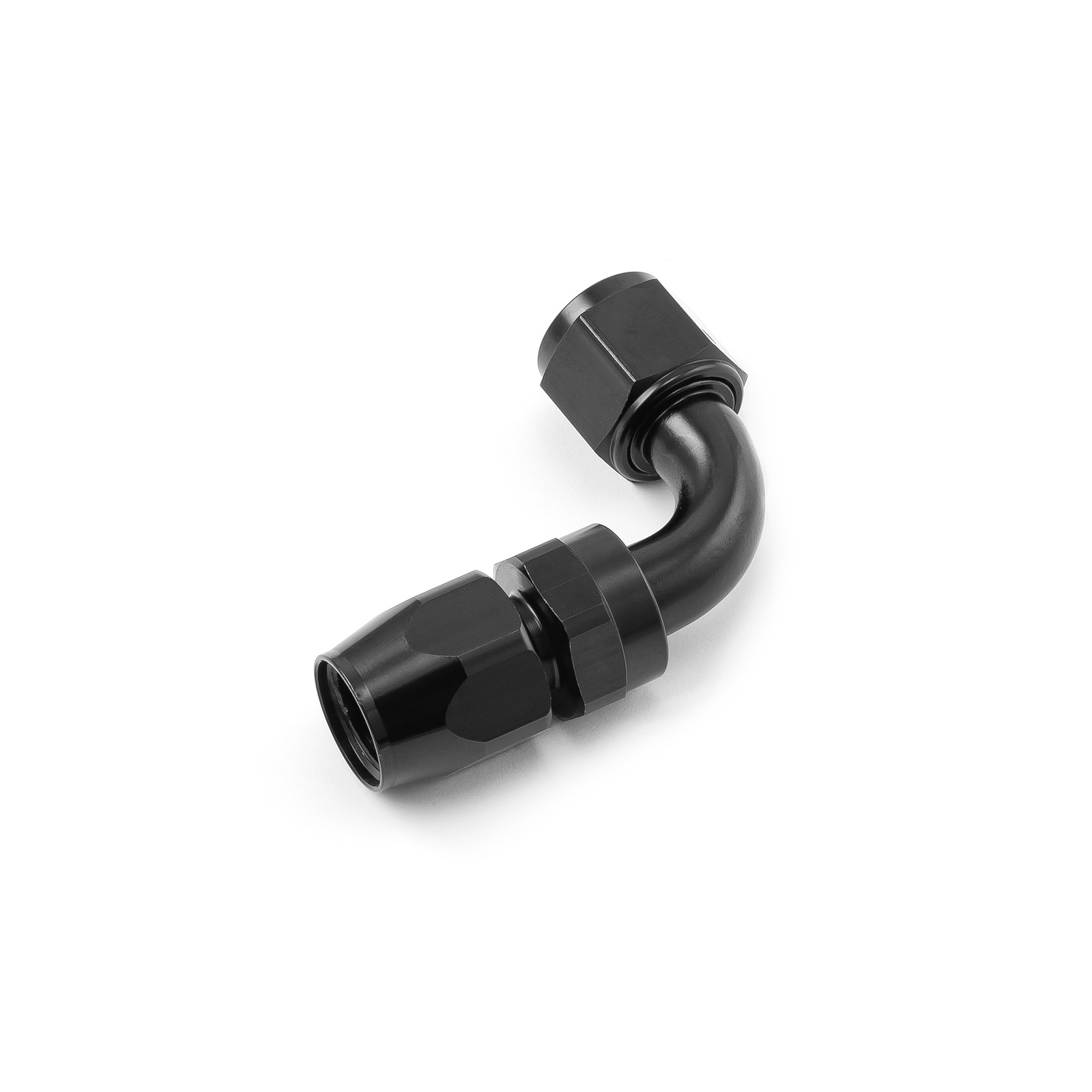 Speedmaster® PCE329.1078 Swivel Hose End Fitting 90 Degree -10 AN Black Anodized Aluminum