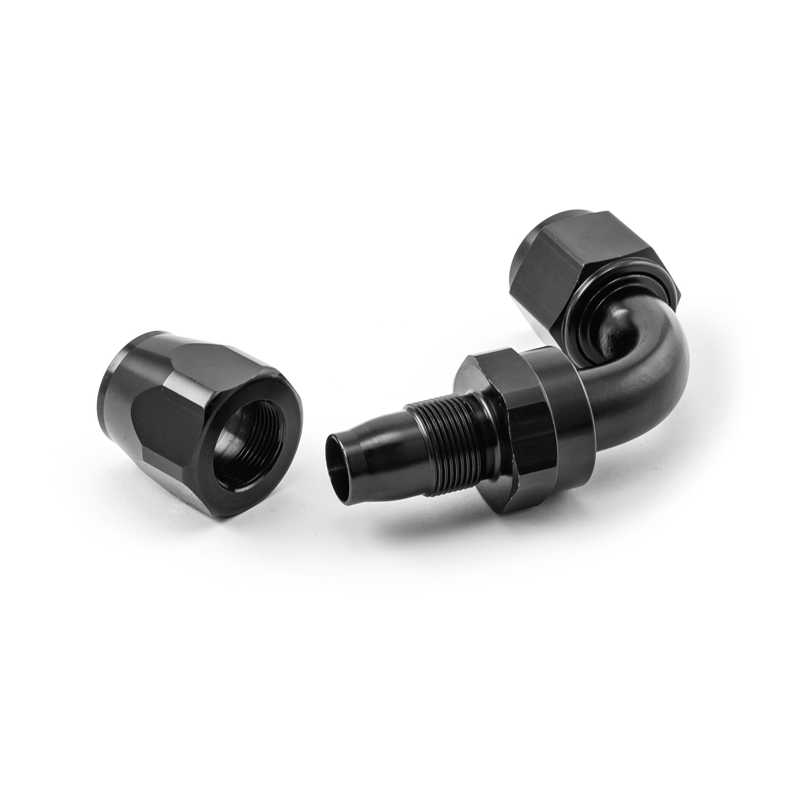 Speedmaster® PCE329.1078 Swivel Hose End Fitting 90 Degree -10 AN Black Anodized Aluminum