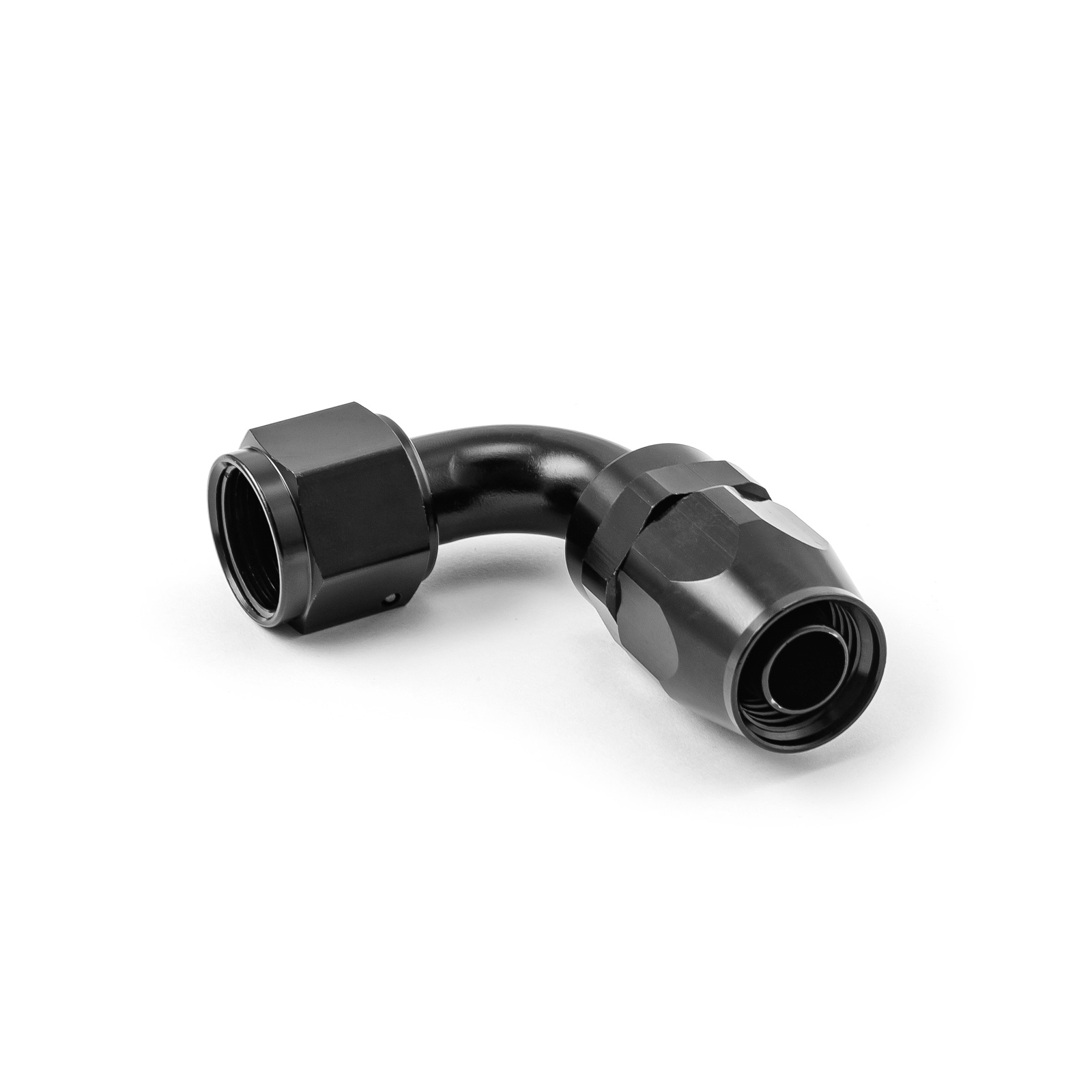 Speedmaster® PCE329.1078 Swivel Hose End Fitting 90 Degree -10 AN Black Anodized Aluminum