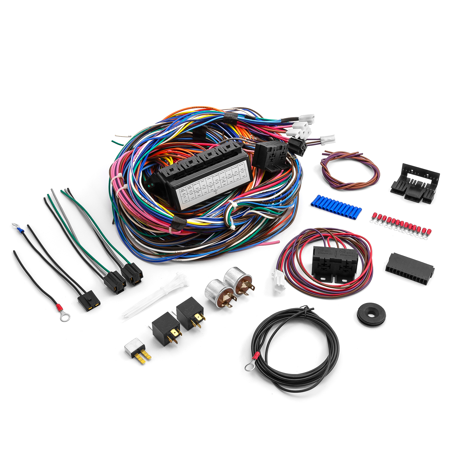 Universal 20 Circuit Wiring Harness Kit Street Rod Hot Rod Race Car