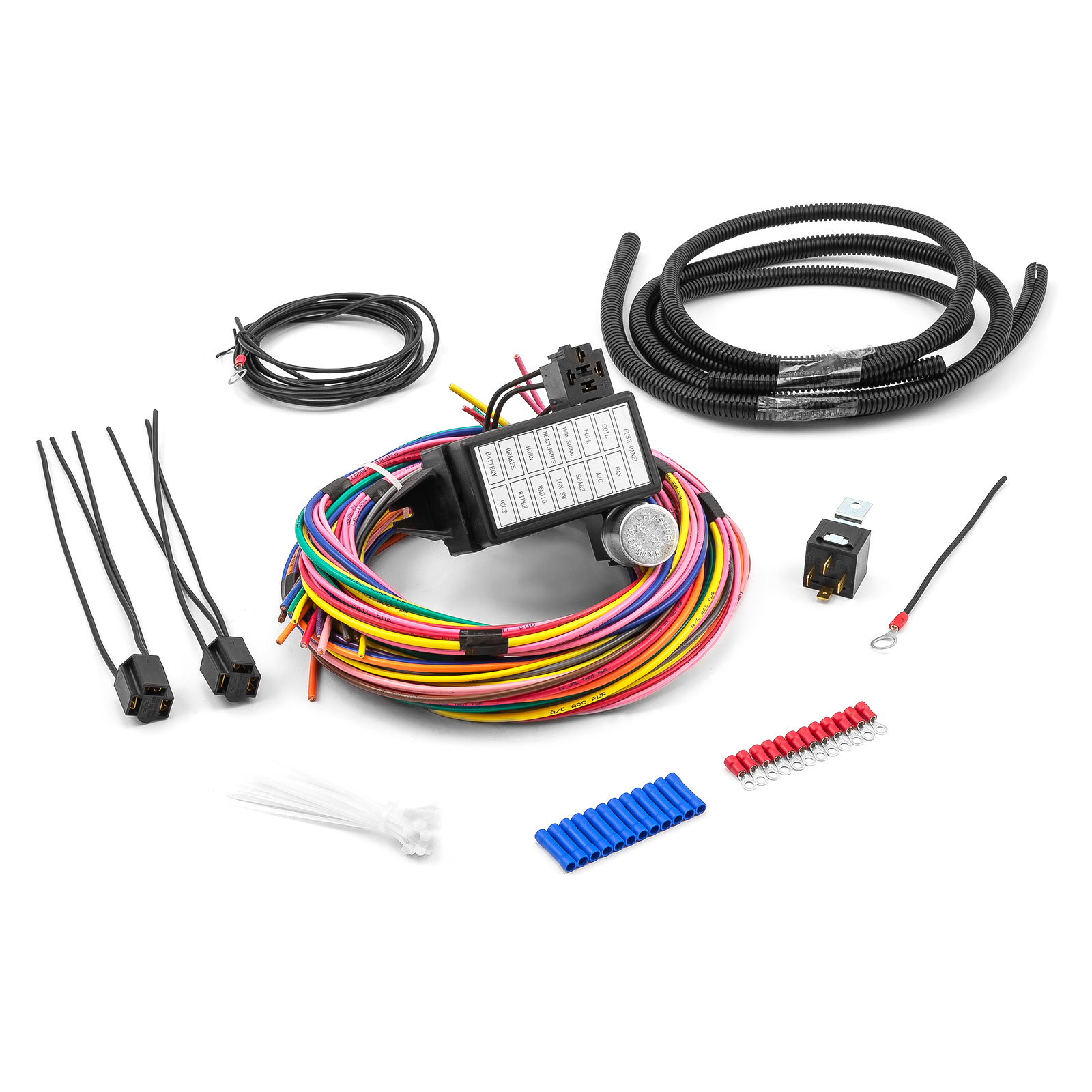 Speedmaster® PCE368.1012 Universal 14 Circuit Wiring Harness Kit Street Rod Hot Rod Race Car