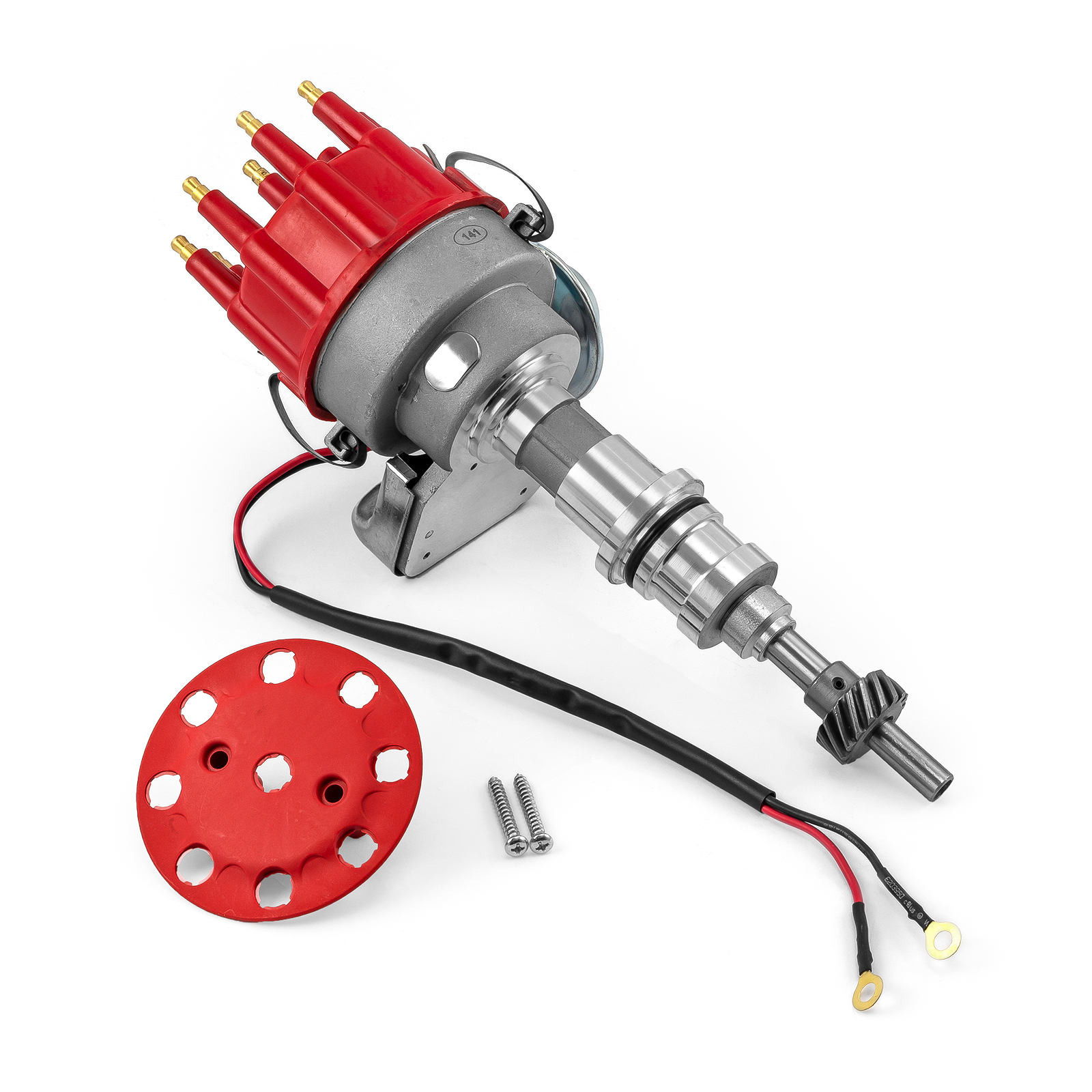 Speedmaster® PCE376.1081.01 Ford SB 289 302 Windsor 7000 Series Ready to Run Distributor [Red]