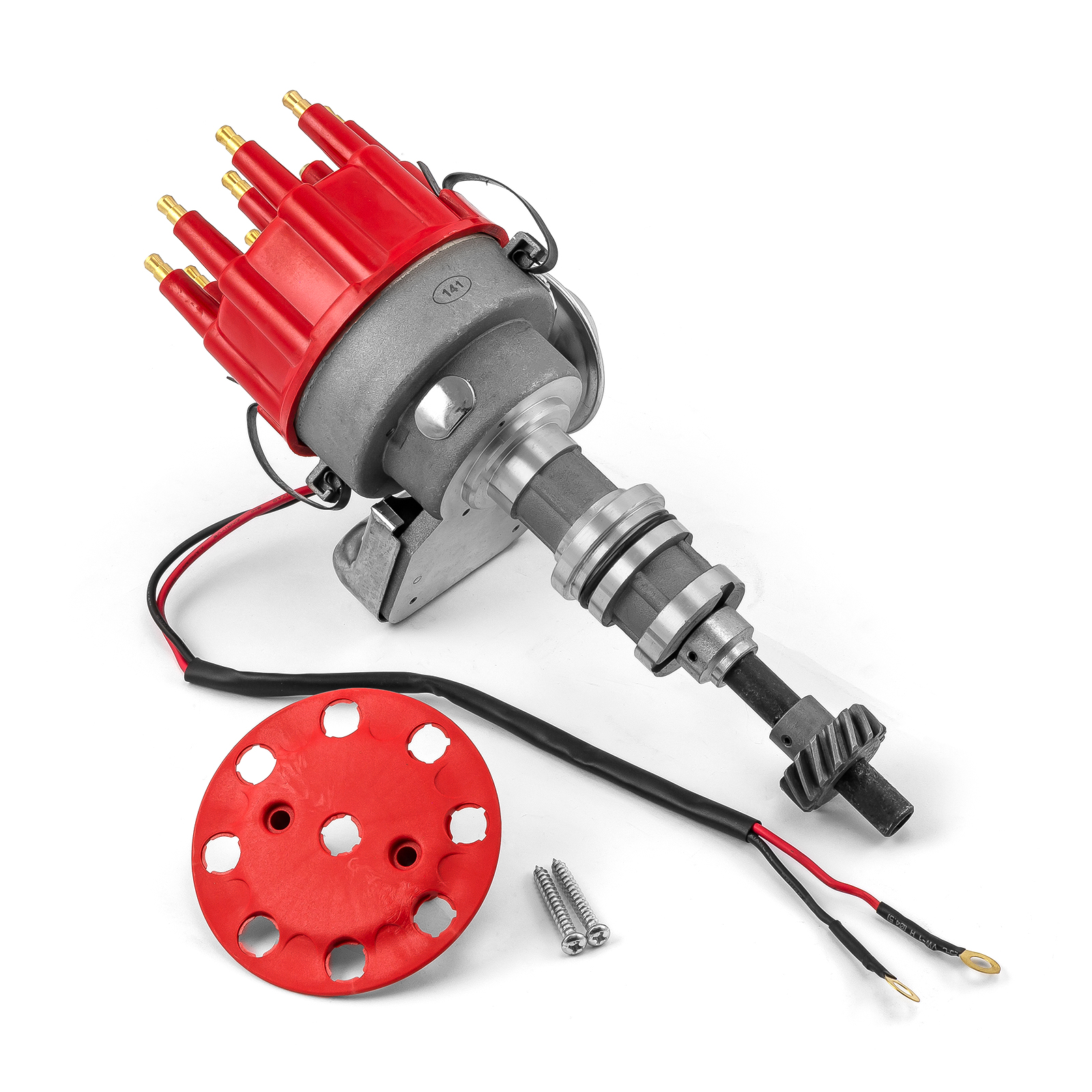 Ford 351C Cleveland Early 460 7000 Series Ready to Run Distributor [Red]