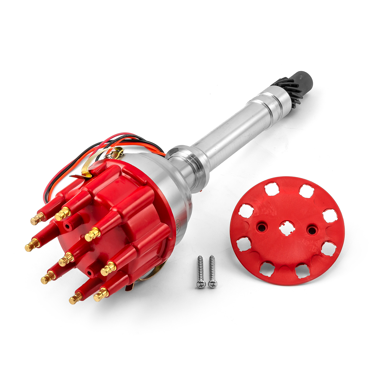 Speedmaster® PCE376.1218.01 Chevy SBC 350 BBC 454 8020 Series Pro Billet Ready to Run Distributor [Red]