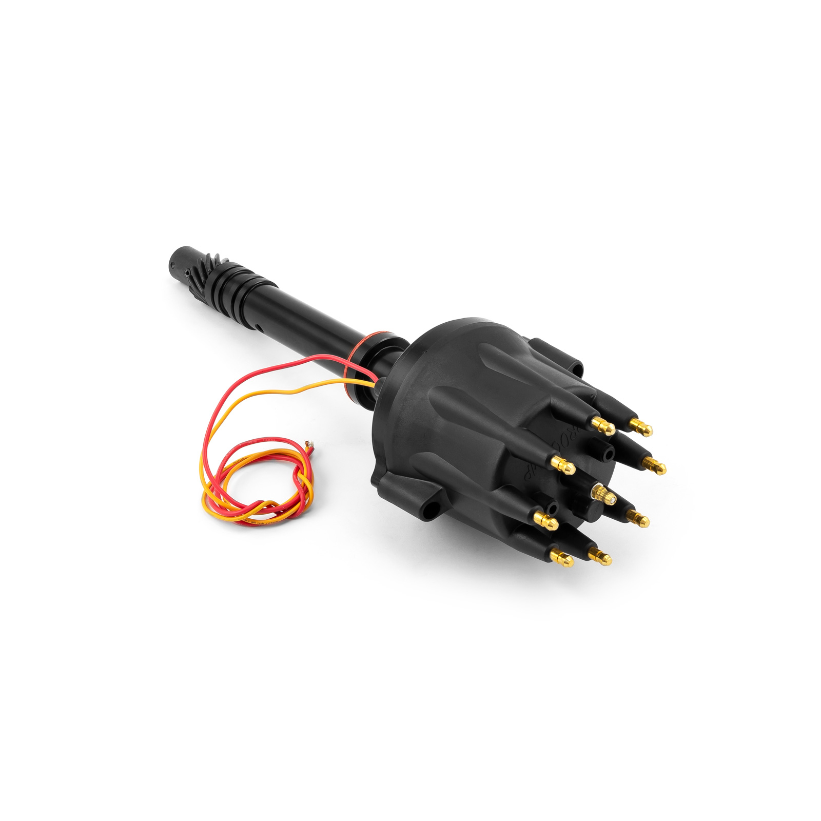 Speedmaster PCE371.1014 Male Distributor Cap For 7000 & 8000 Series - Black, Clamp-Down Style, Brass Terminals
