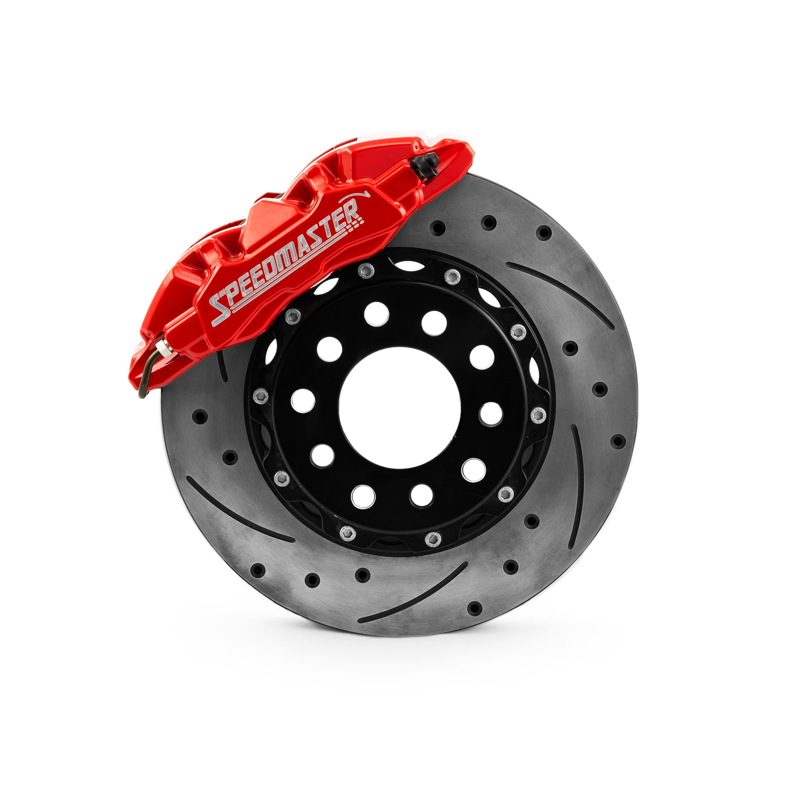 Speedmaster® PCE521.1013.01 6 Piston Billet Caliper Rear Pair - Red Powdercoated
