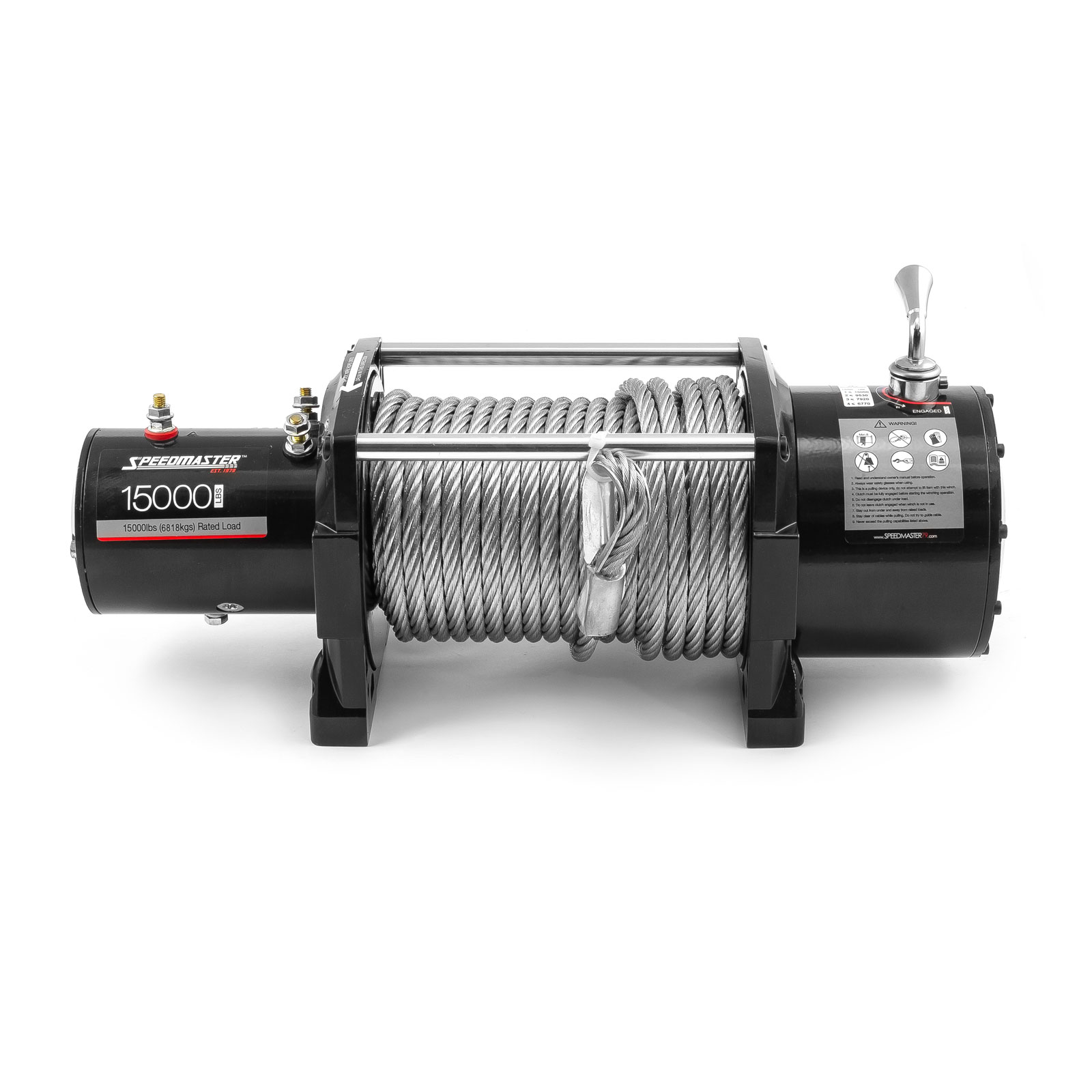 Speedmaster® PCE553.1006 15000lbs / 6803kgs 12V Electric 4wd Winch Kit w/ Wireless Remote Control