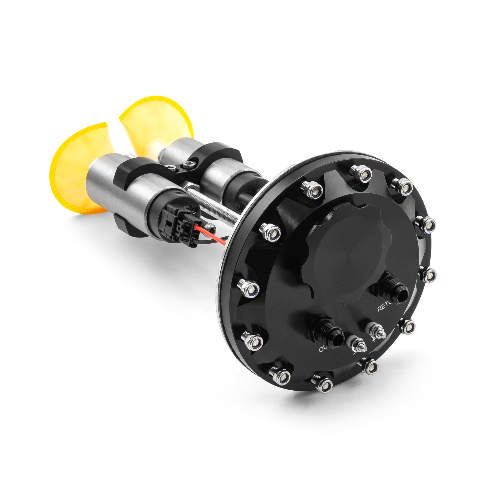 Speedmaster® PCE662.1002 Universal Fit In-Tank Twin Brushless Electric Fuel Pump Billet Aluminum Black