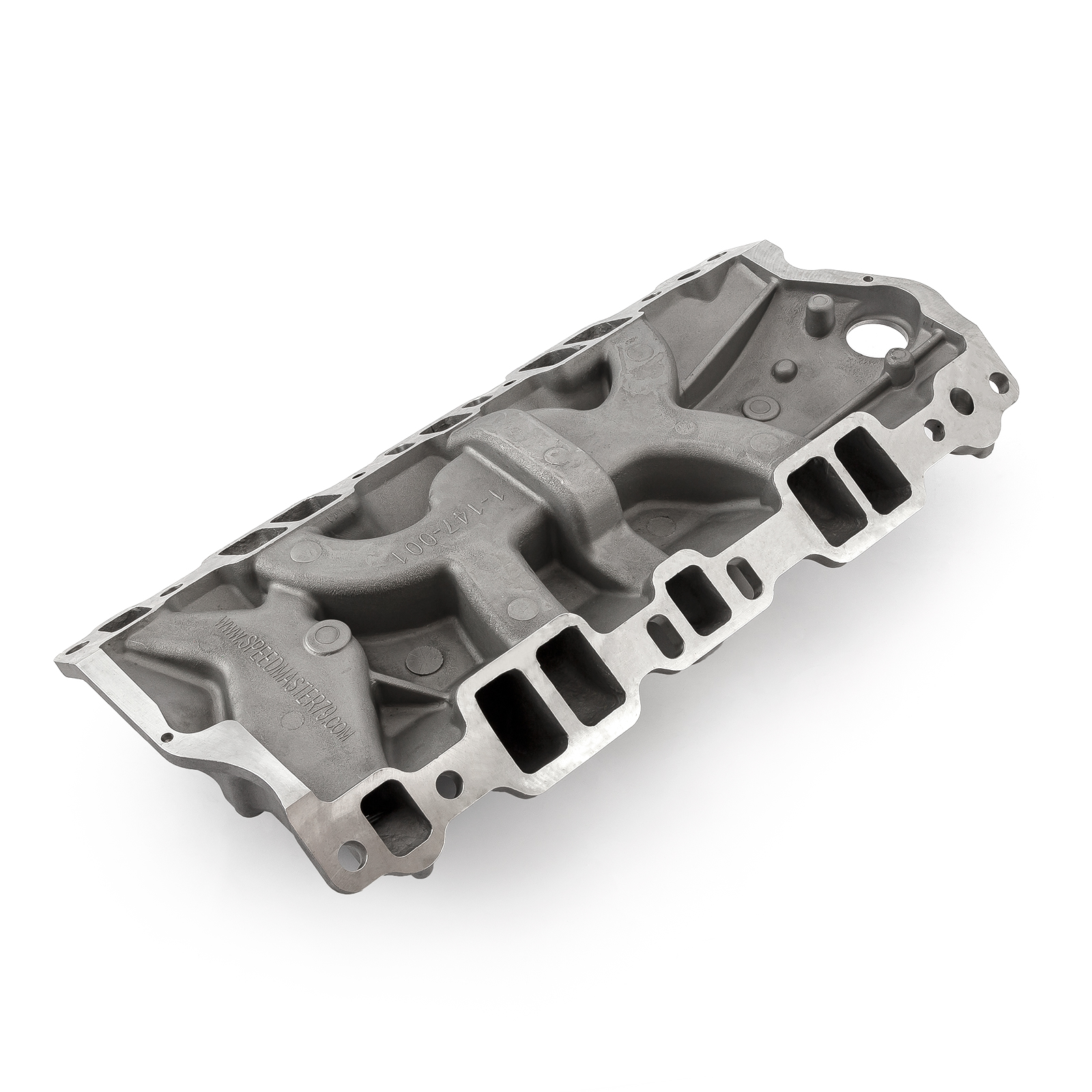 Speedmaster® 1-147-001 Chevy SBC 350 1957-95 (Non EGR) LowRise Aluminum Intake Manifold [Satin]