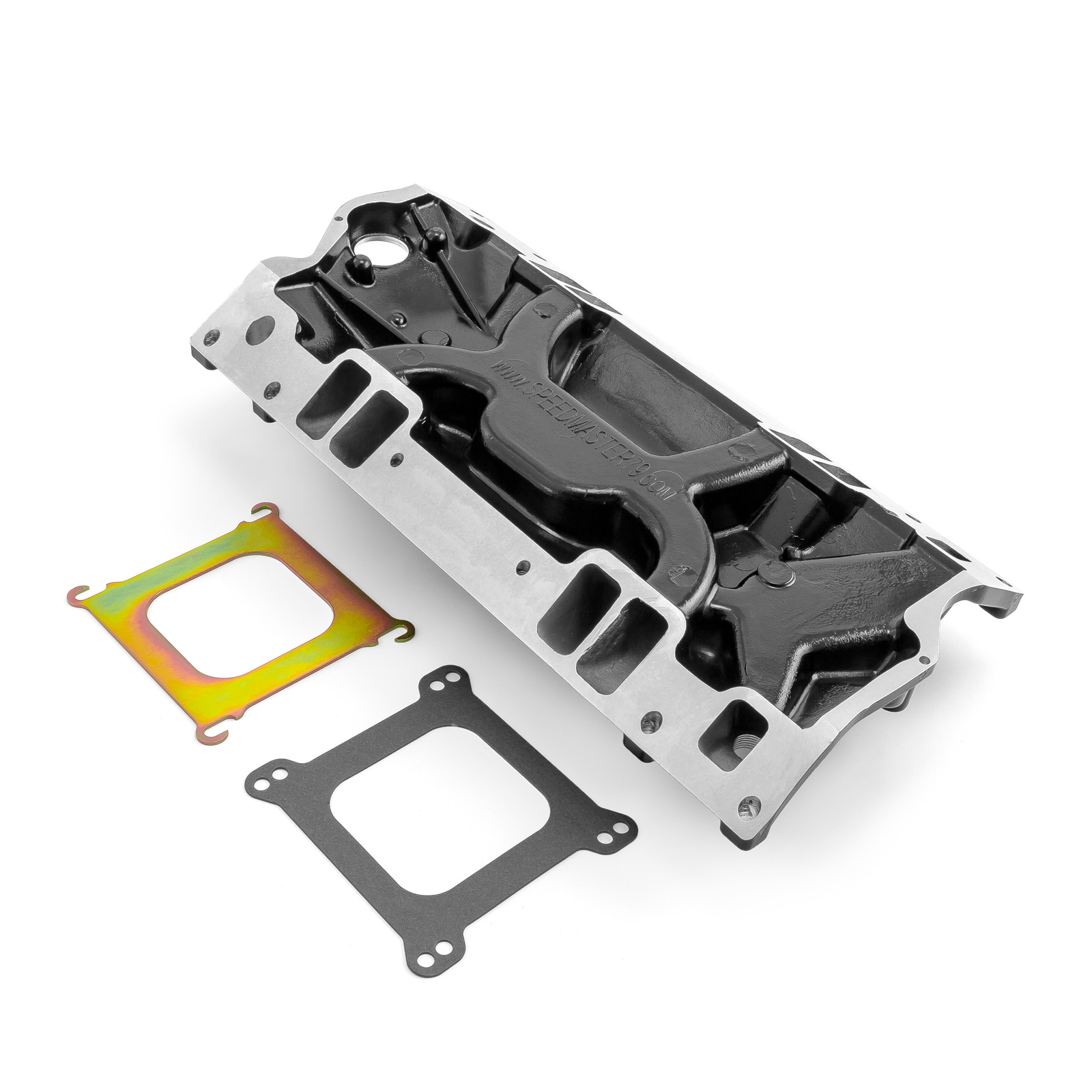 Speedmaster® 1-147-006 Chevy SBC 350 Vortec LowRise Aluminum Intake Manifold [Black]
