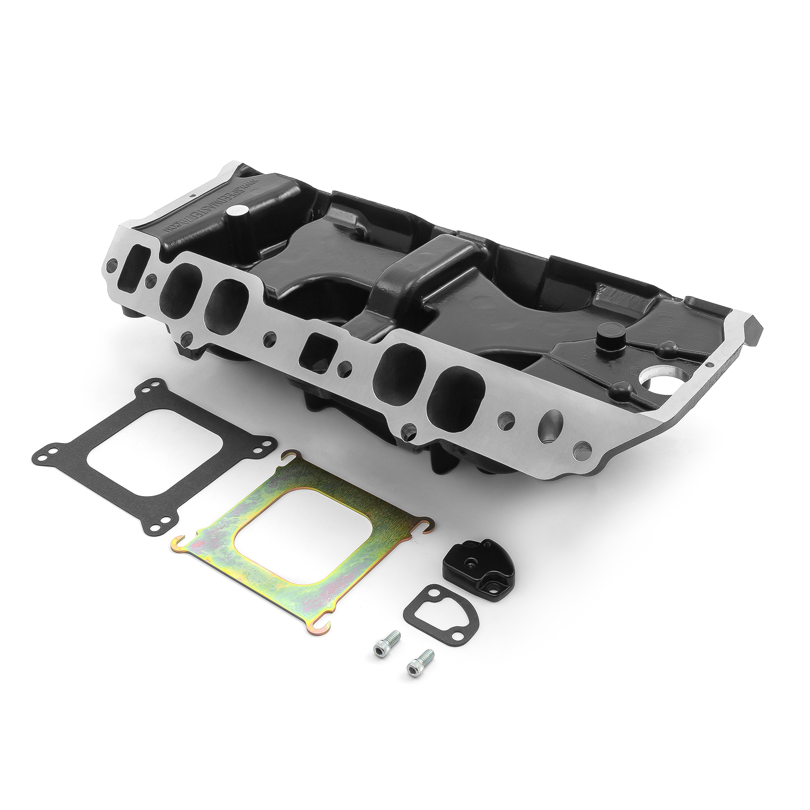Speedmaster® 1-147-018 Chevy BBC 454 Oval Port LowRise Aluminum Intake Manifold [Black]