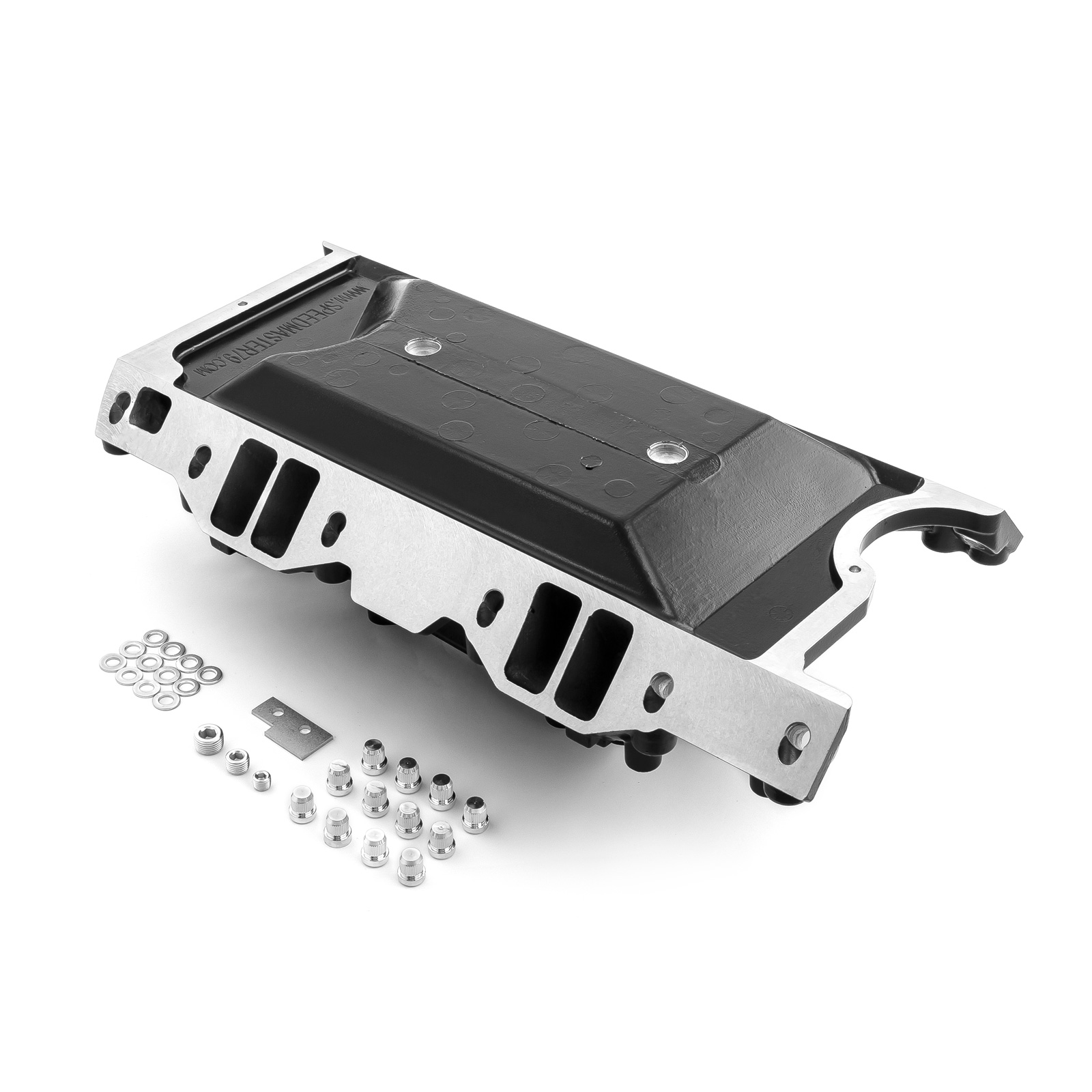 Speedmaster® 1-147-030 Mopar Chrysler Dodge SB 318 340 360 MID-AIR™ MidRise Aluminum Intake Manifold [Black]
