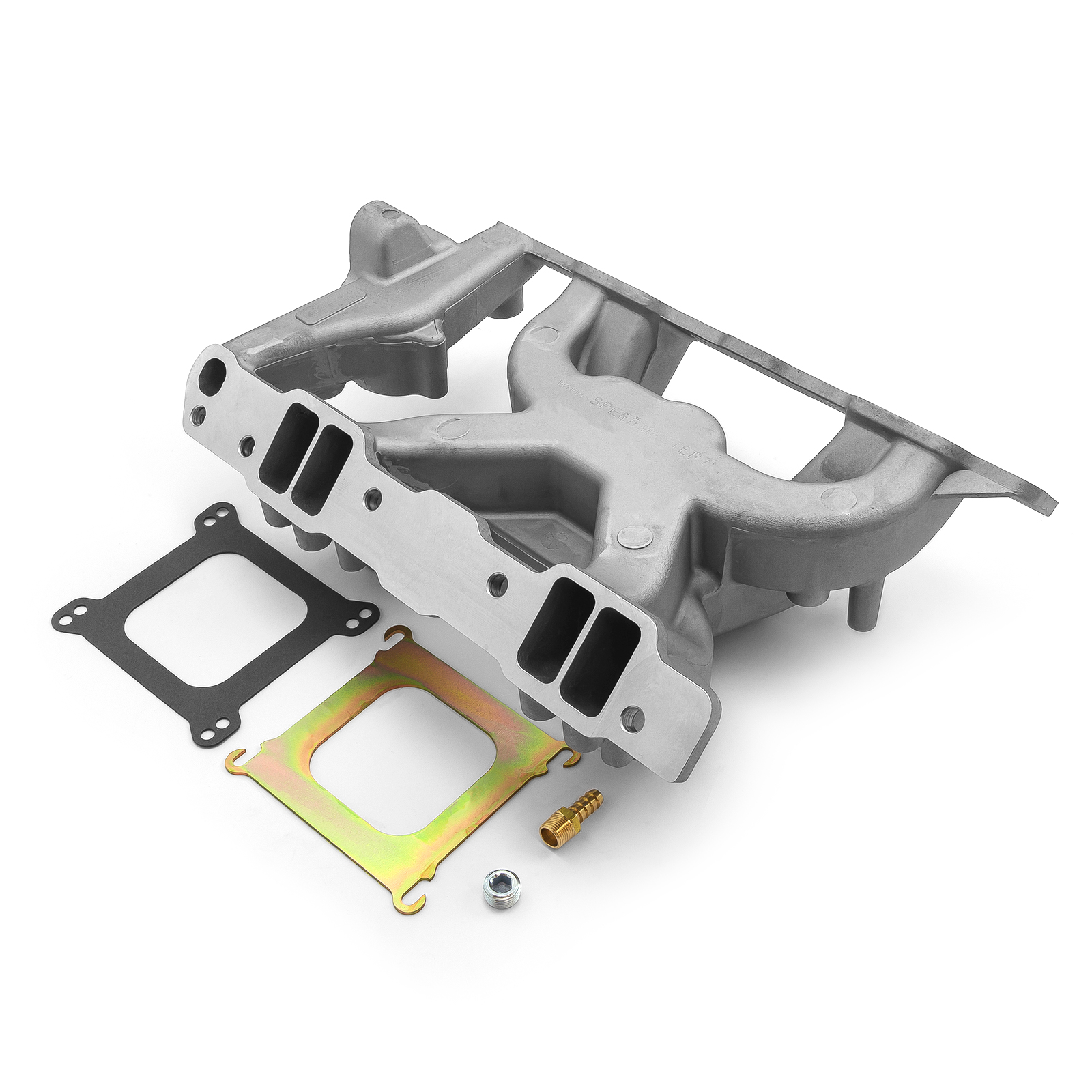 Speedmaster® 1-147-073 Pontiac 326 350 389 400 428 455 MID-AIR™ MidRise Aluminum Intake Manifold [Satin]
