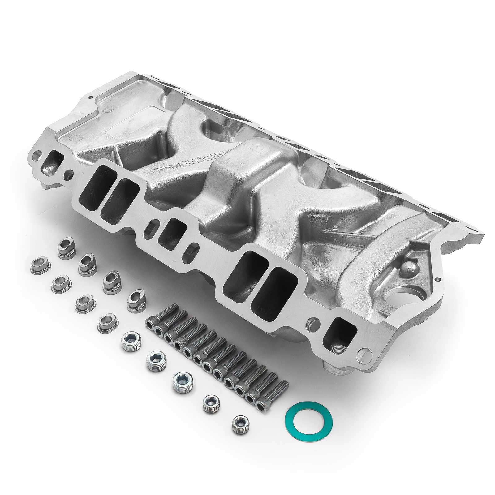 Speedmaster® 1-147-080 Chevy SBC 350 1957-95 (Non EGR) LowRise+ Aluminum Intake Manifold [Polished]