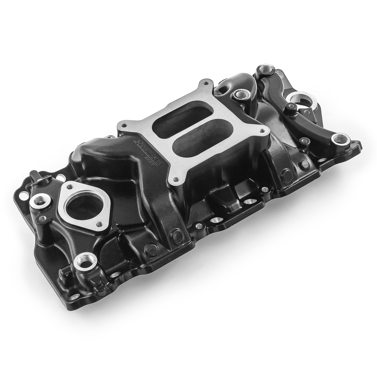 Speedmaster® 1-147-081 Chevy SBC 350 1957-95 (Non EGR) LowRise+ Aluminum Intake Manifold [Black]