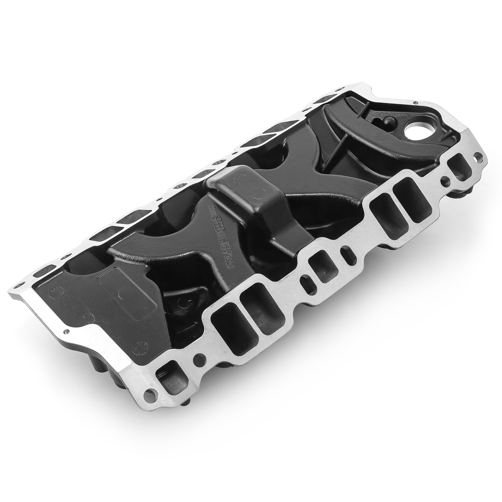 Speedmaster® 1-147-081 Chevy SBC 350 1957-95 (Non EGR) LowRise+ Aluminum Intake Manifold [Black]