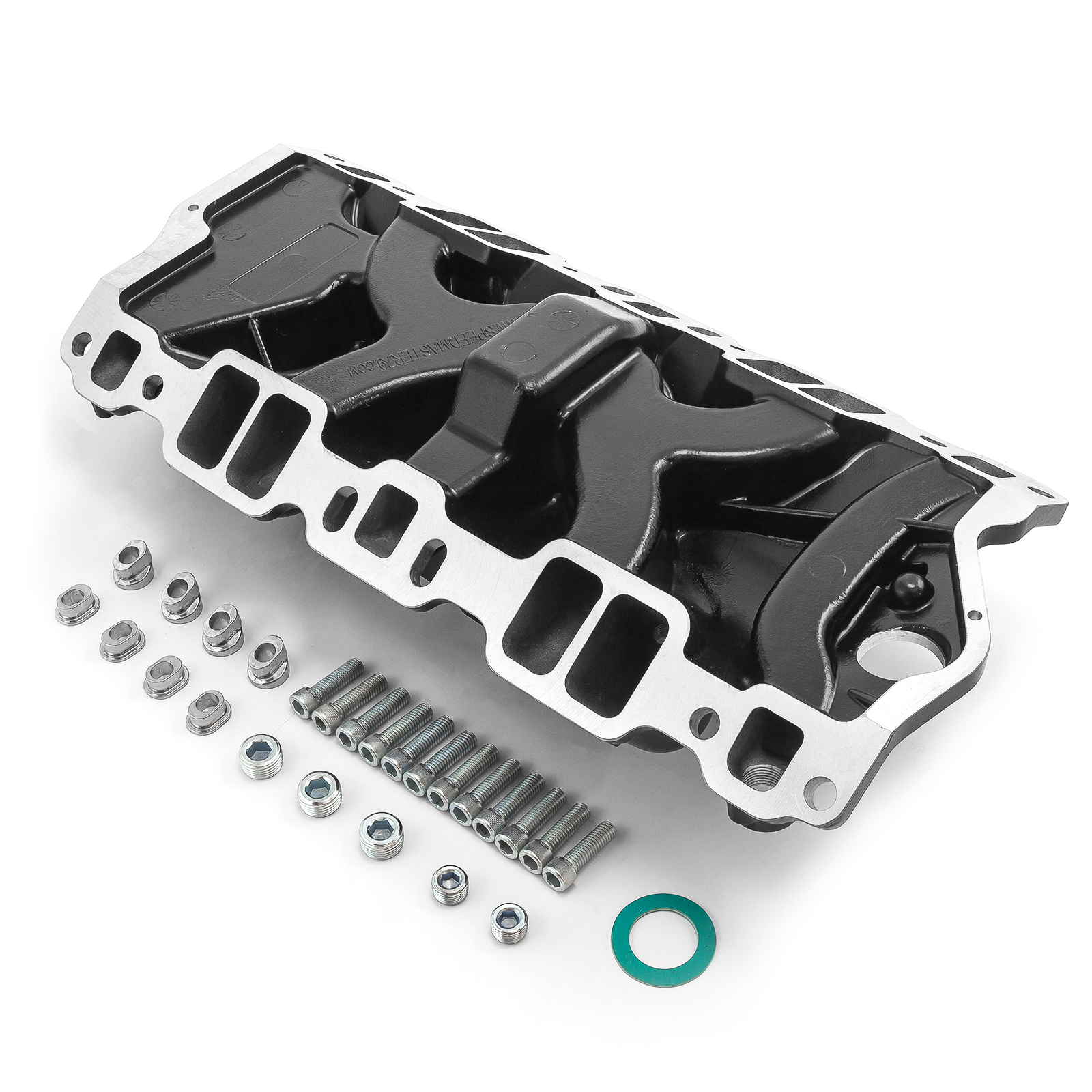 Speedmaster® 1-147-081 Chevy SBC 350 1957-95 (Non EGR) LowRise+ Aluminum Intake Manifold [Black]