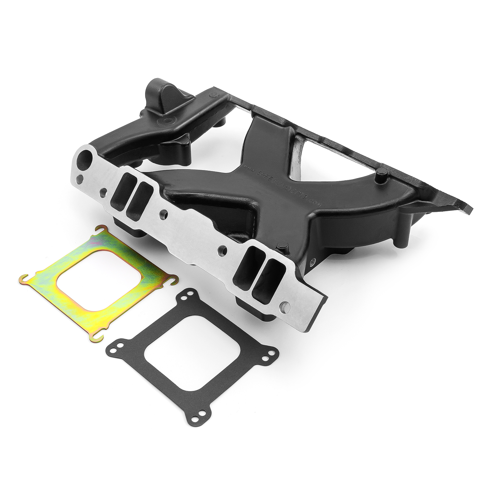 Speedmaster® 1-147-093 Pontiac 326 350 389 400 421 428 455 HiRise Aluminum Intake Manifold [Black]