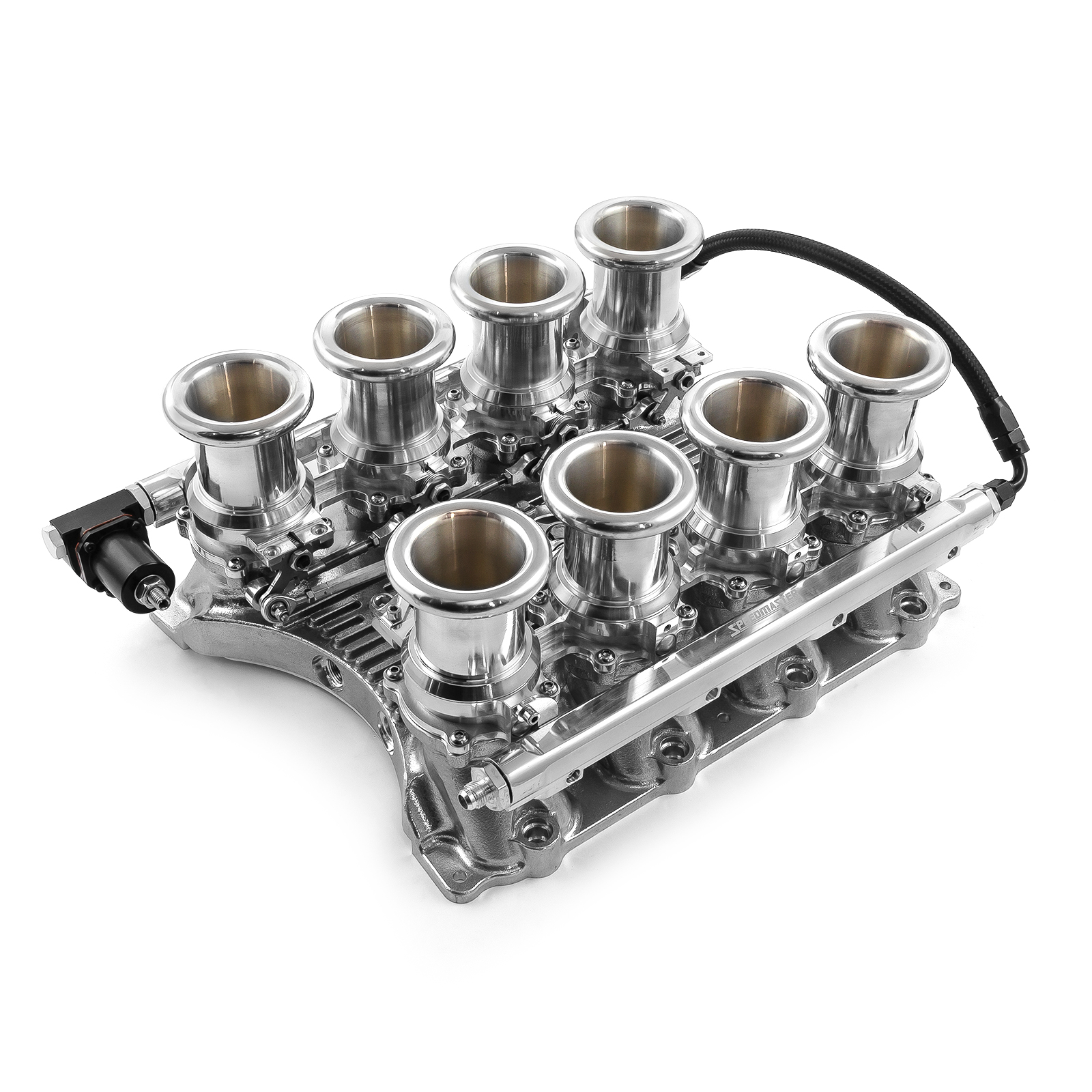 Speedmaster® 1-148-017 Ford Coyote Downdraft 8 Stack EFI Intake Manifold System Complete Polished