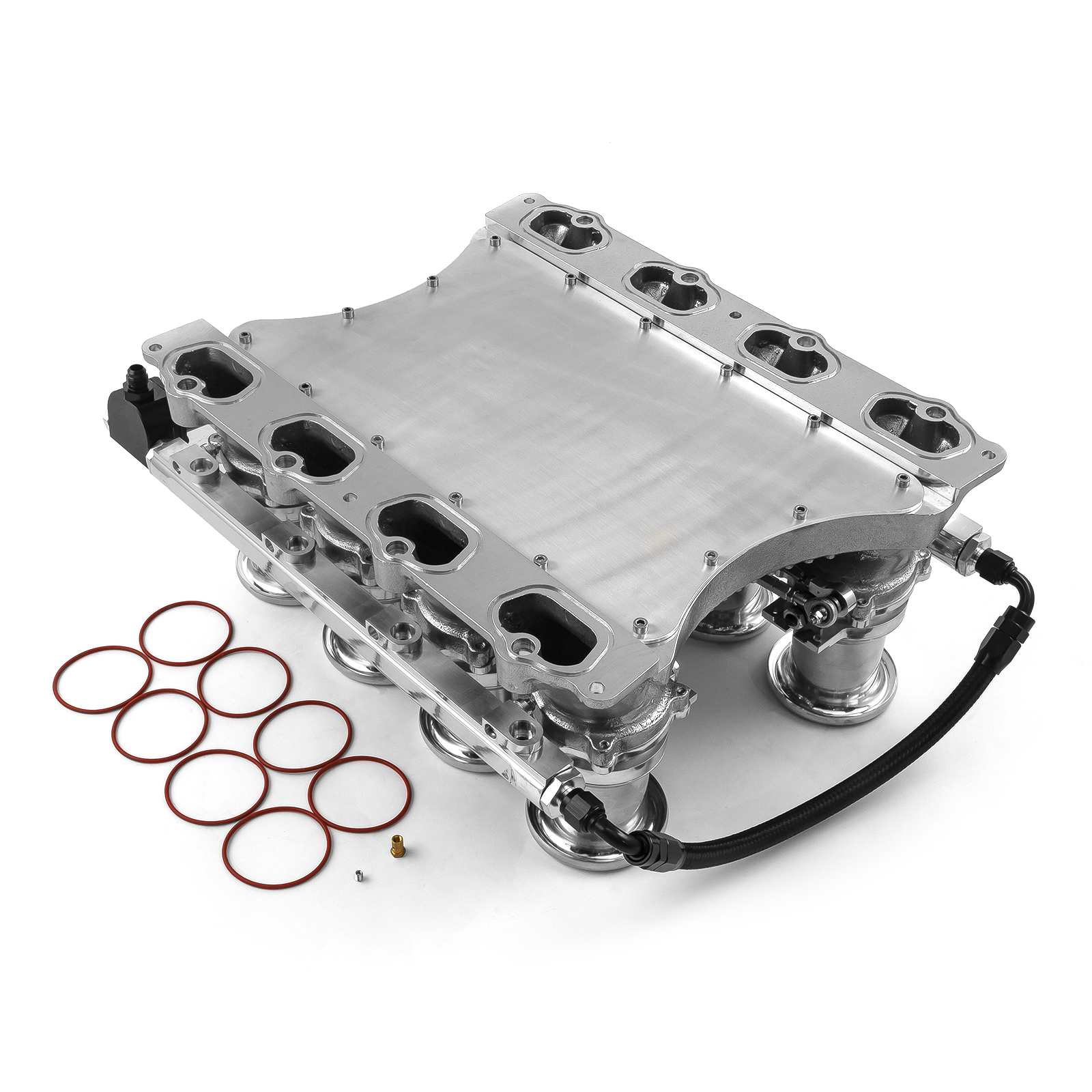 Speedmaster® 1-148-017 Ford Coyote Downdraft 8 Stack EFI Intake Manifold System Complete Polished
