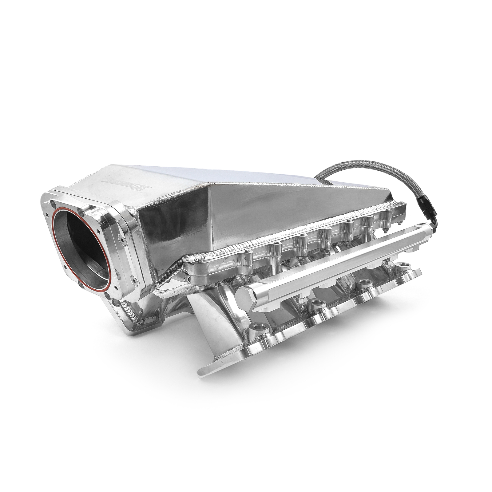 Speedmaster® 1-148-050 Chevy GM LS1 2pc Fabricated Ram Air 98mm 4 Bolt EFI Intake Manifold Polished